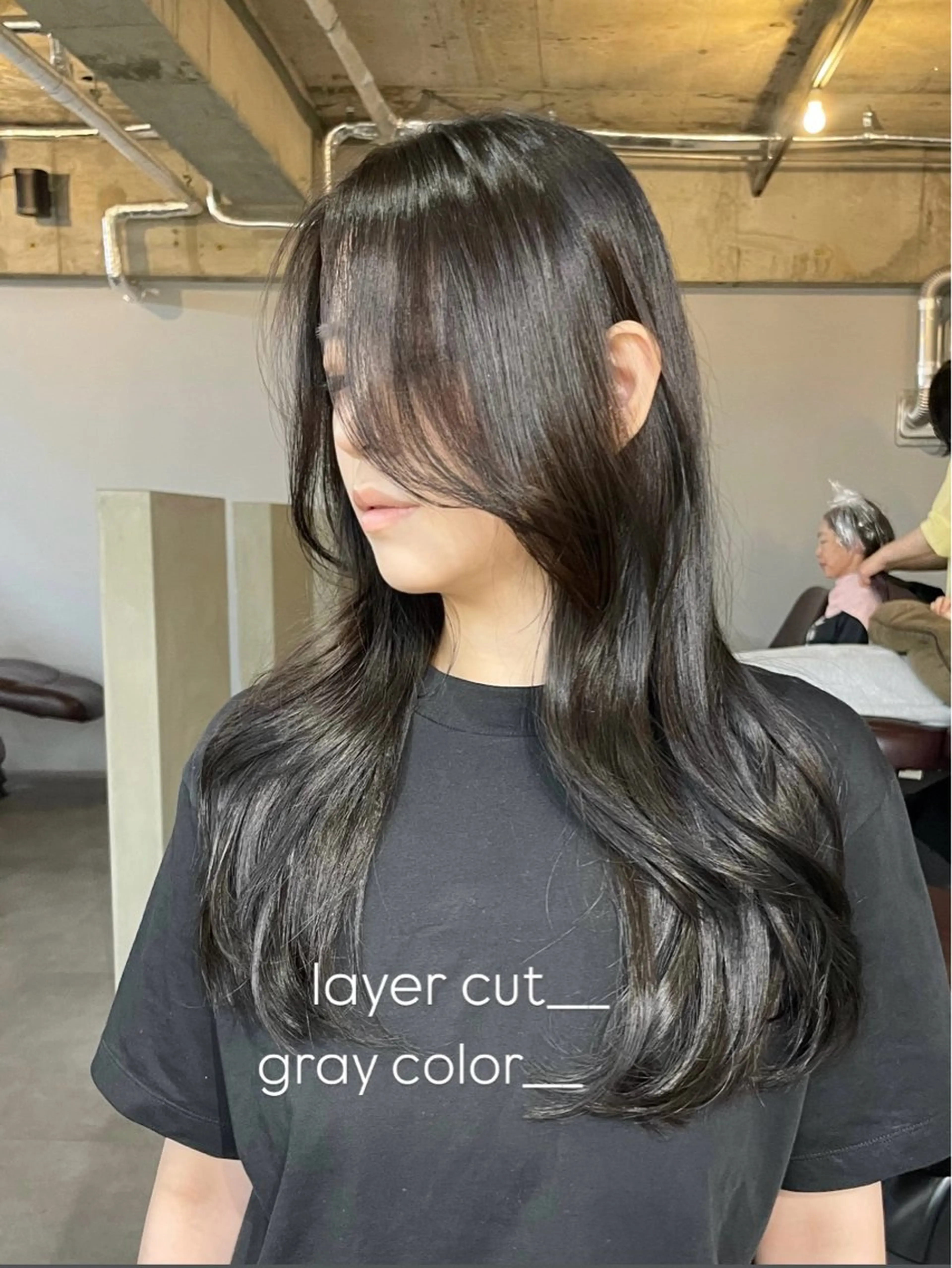 ロング レイヤーカット ミズタ マイのヘアスタイル