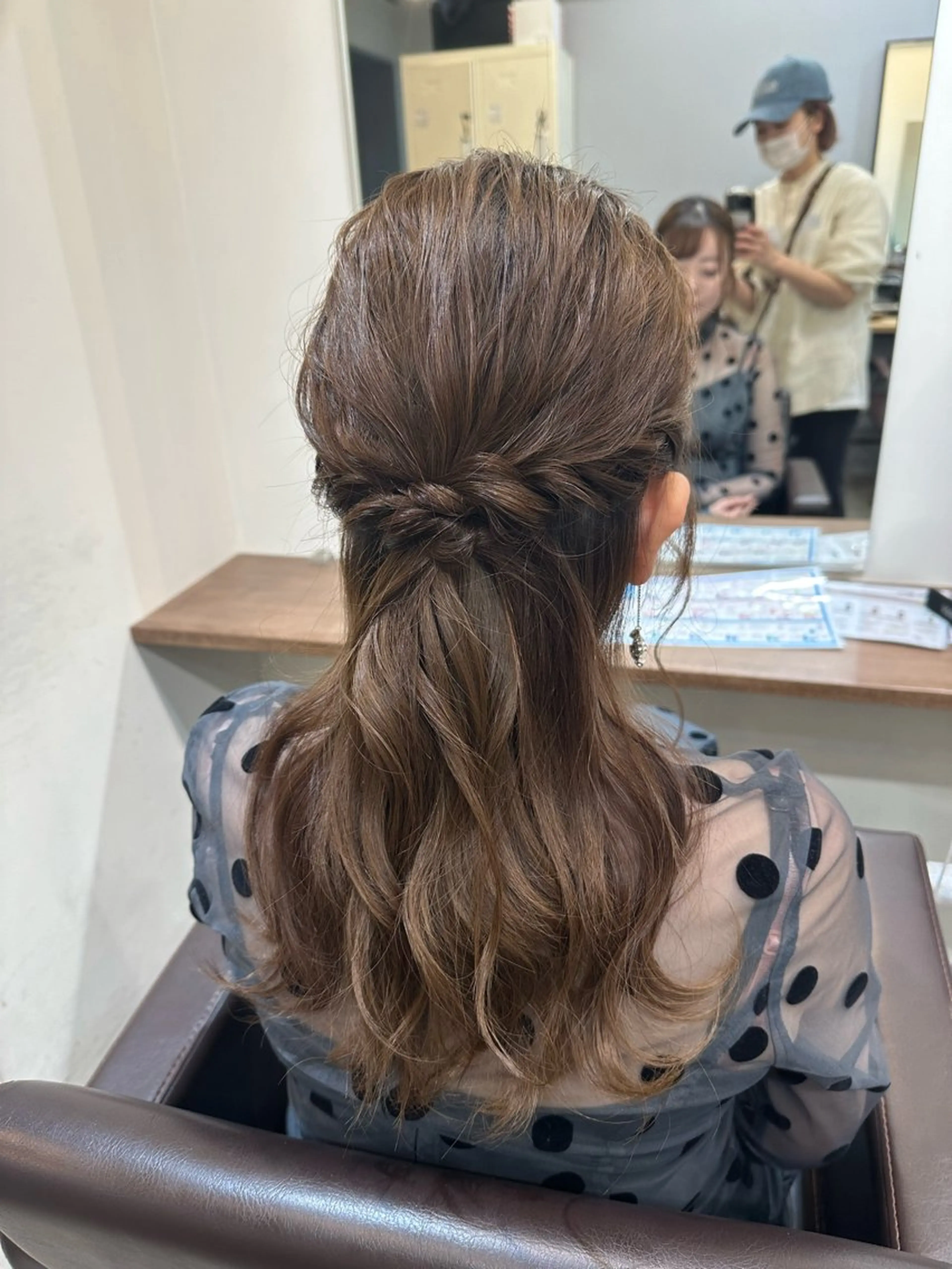 セミロング ヘアアレンジ 縮毛矯正+モテカラー 🎀✨MIHOのヘアスタイル