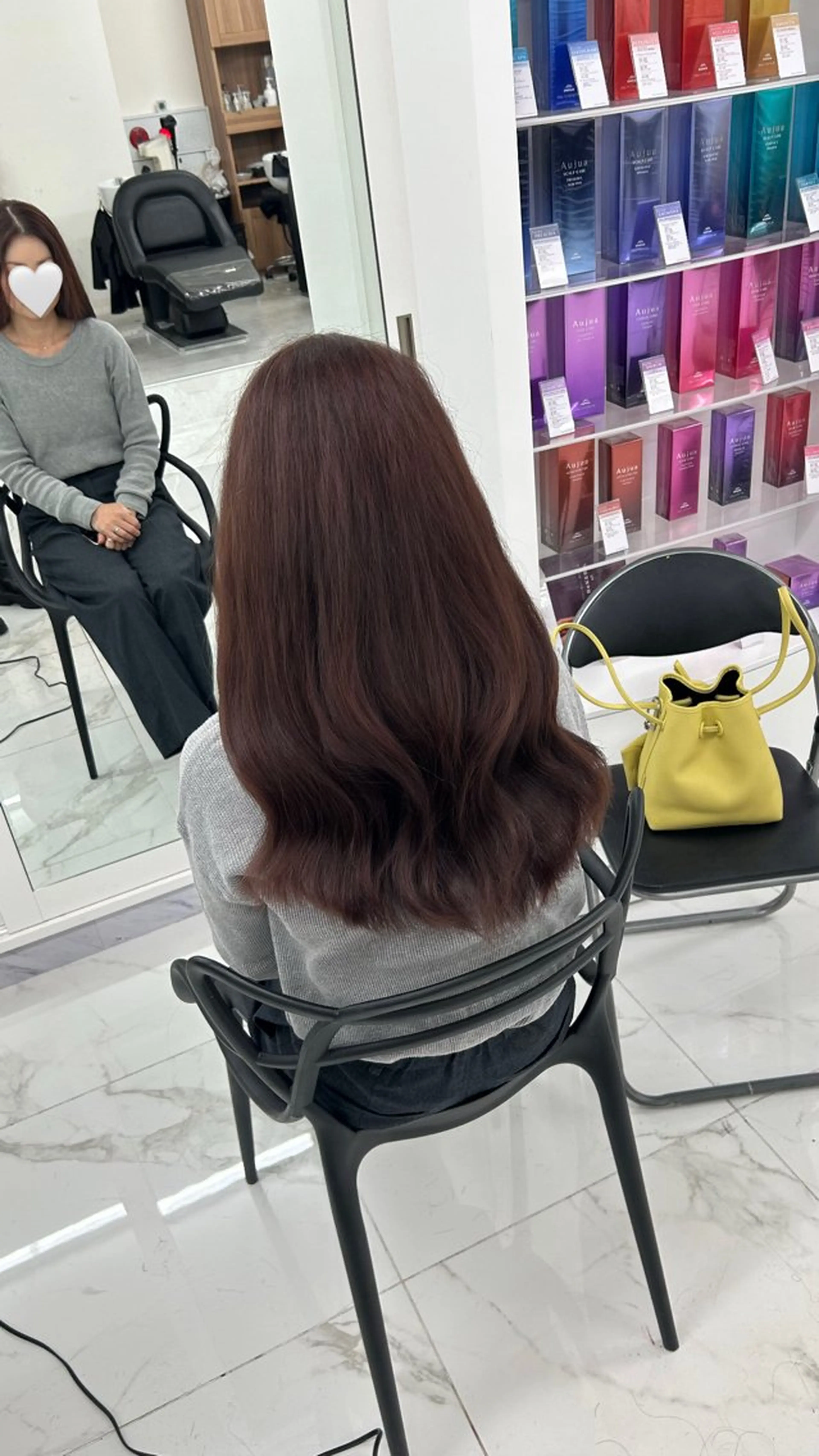 ロング カラー オリーブ/赤み消し 透明感/Akaneのヘアスタイル