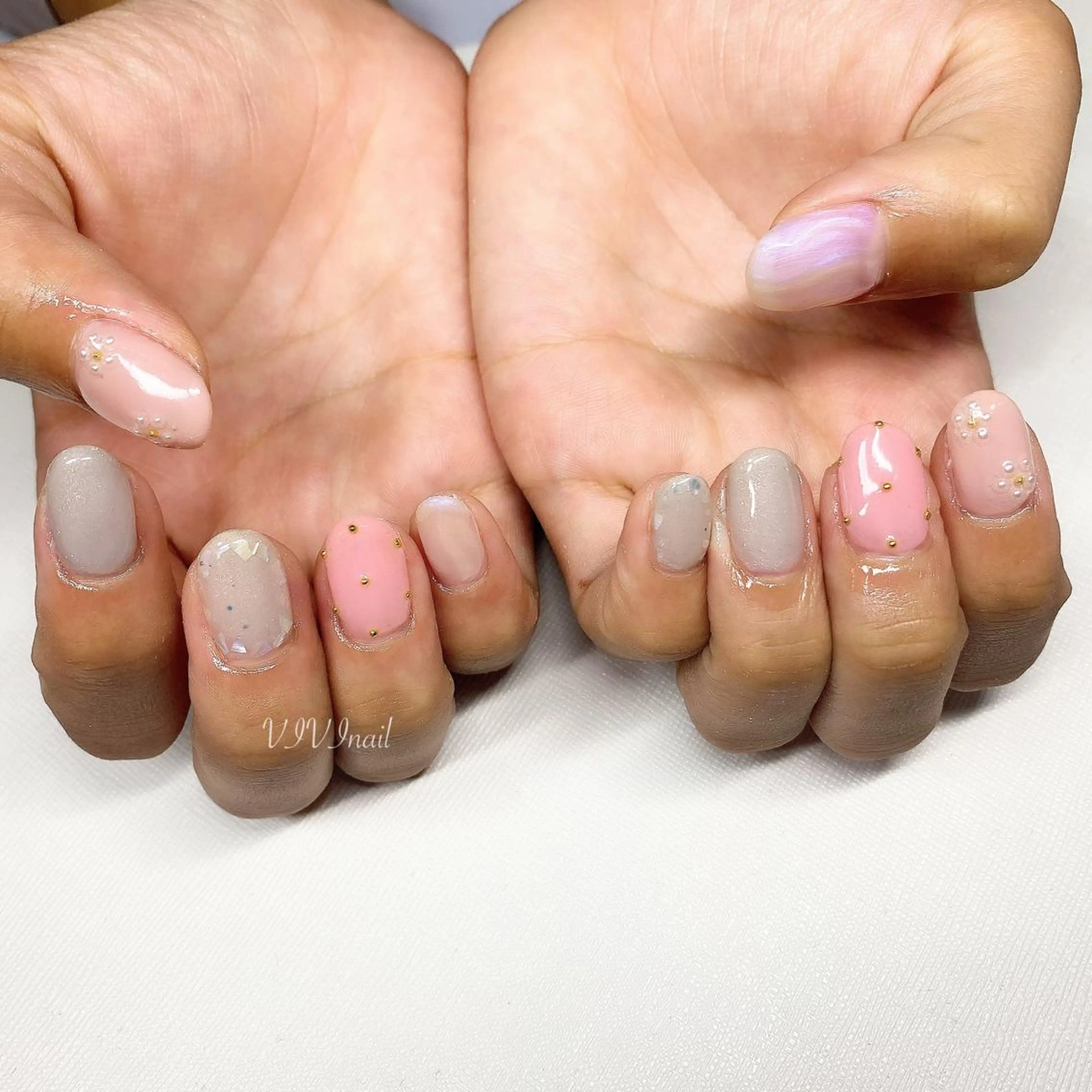 ネイル 春ネイル ハンドネイル vivi nailのネイルデザイン