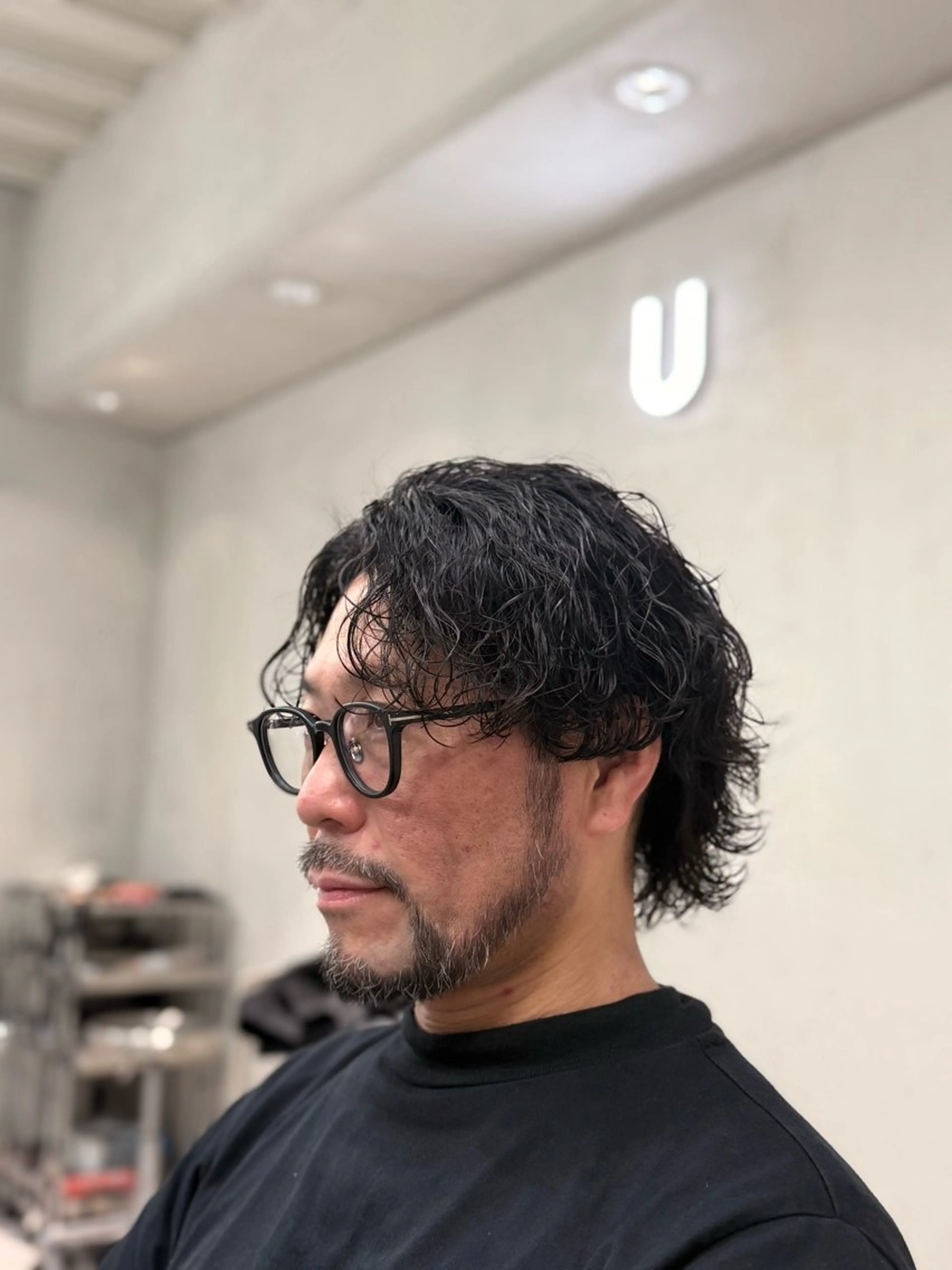 ミディアム パーマ メンズ ミディアムパーマ メンズパーマ ニュアンスパーマ カット パーマ トリートメント 渋谷/パーマ /フェード/ 千尋のヘアスタイル