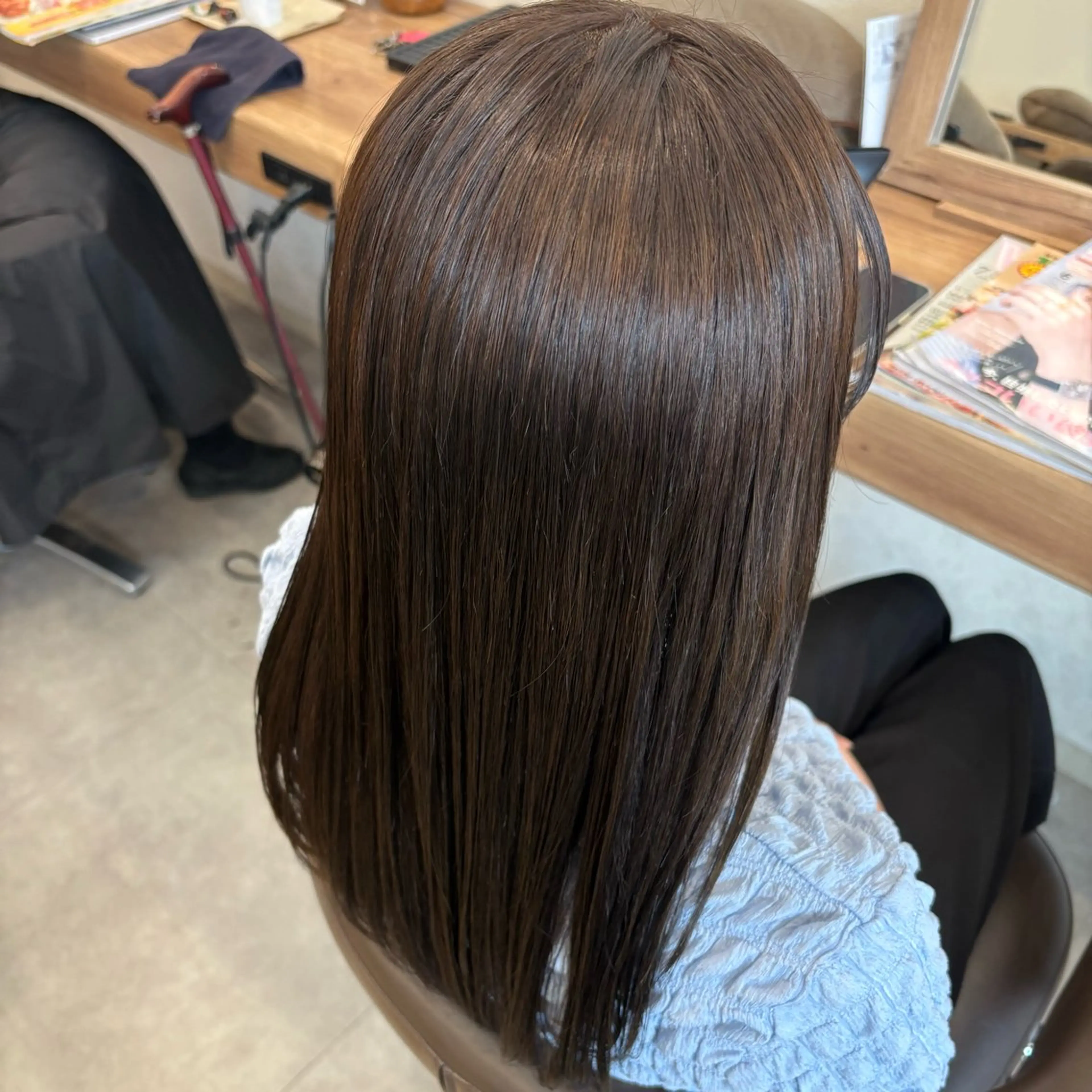 カラー ブラウンカラー オリーブブラウン ヘアカラー 渡邊 玲来のヘアスタイル