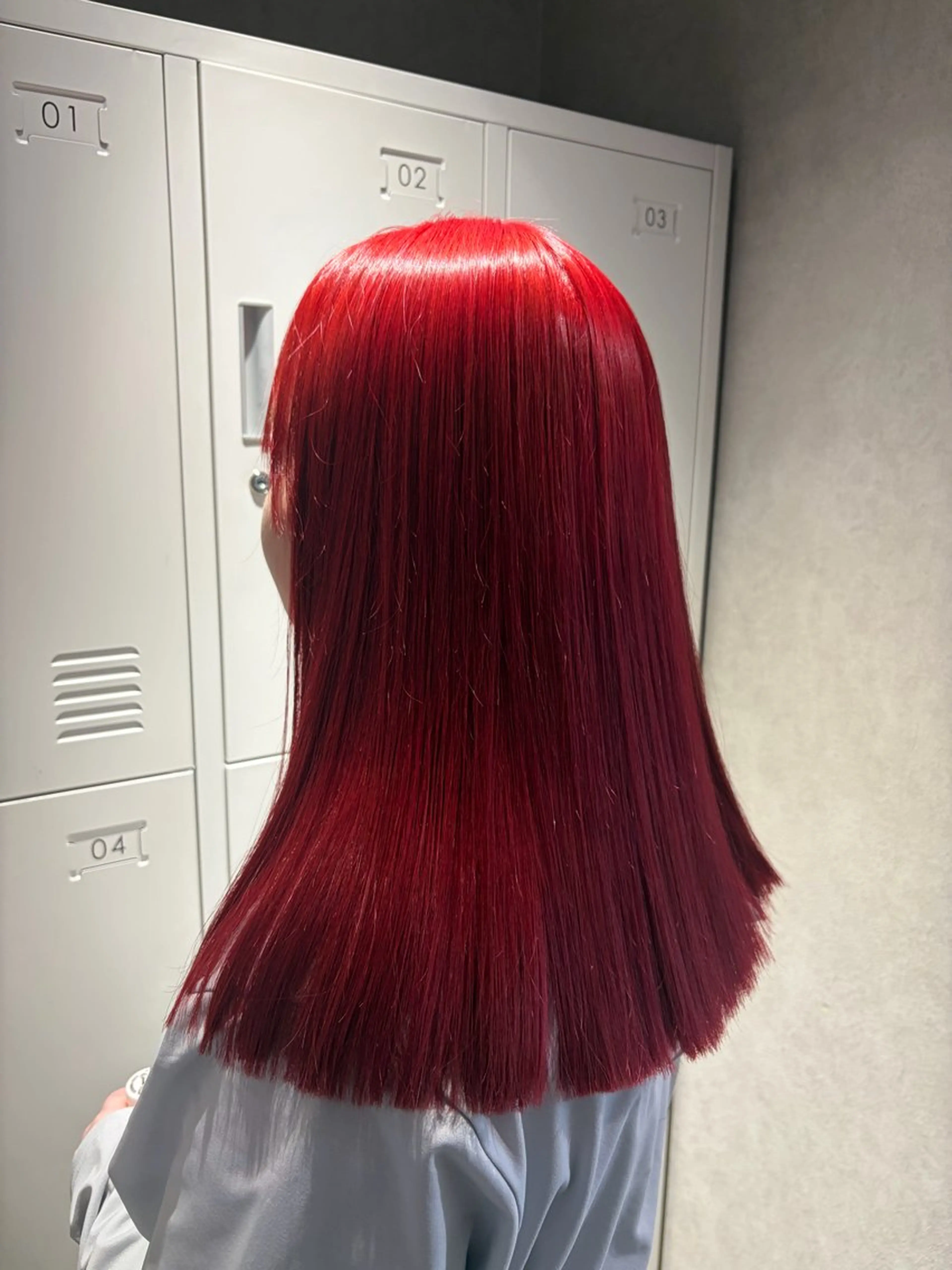 ロング カラー レッドカラー ヘアカラー トリートメント ハイトーン/ ネイル💅まりなのヘアスタイル