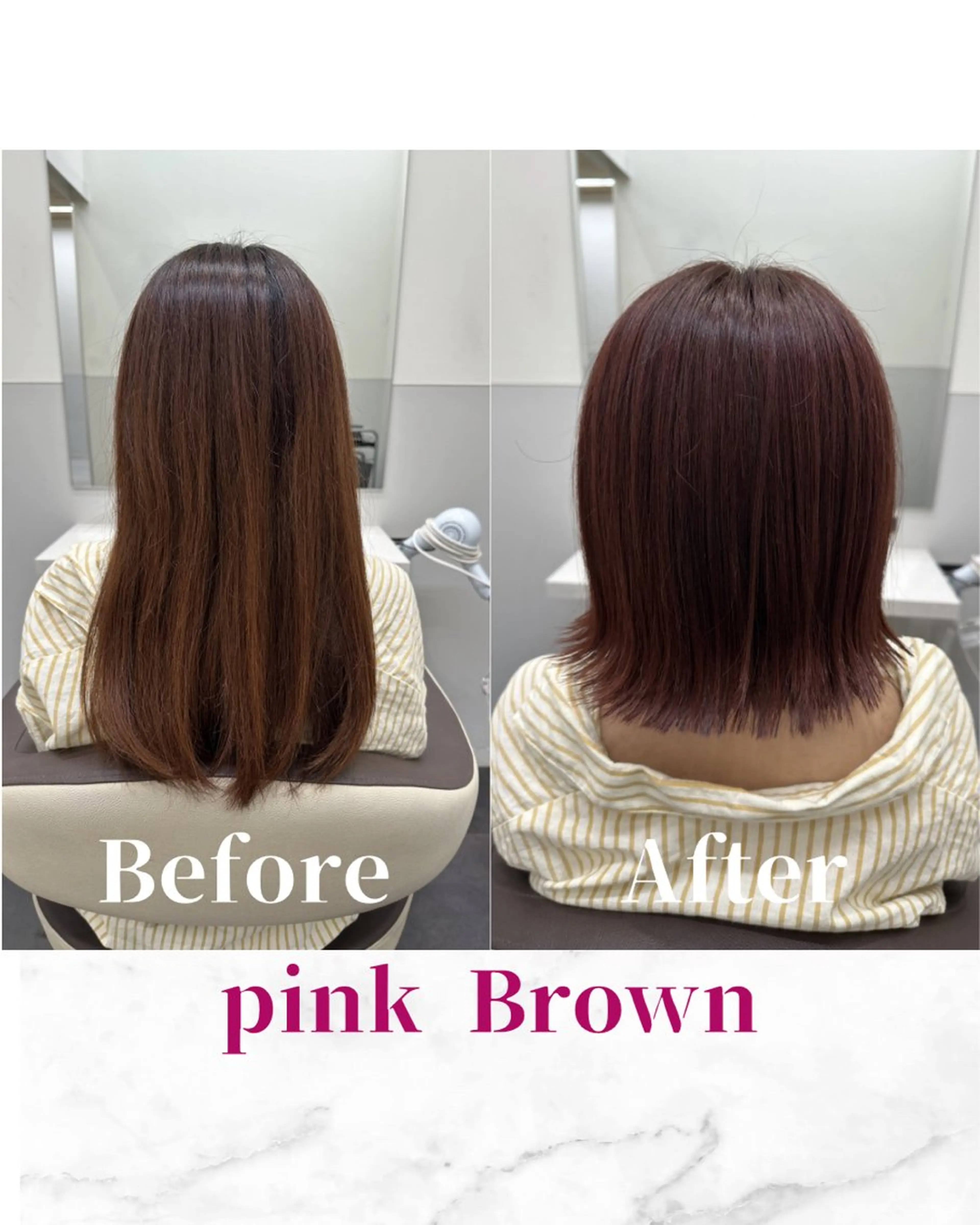 ミディアム ピンクブラウン 髪質改善 トリートメント カット ヘアカラー トリートメント 【美髪矯正 /髪質改善】RINのヘアスタイル