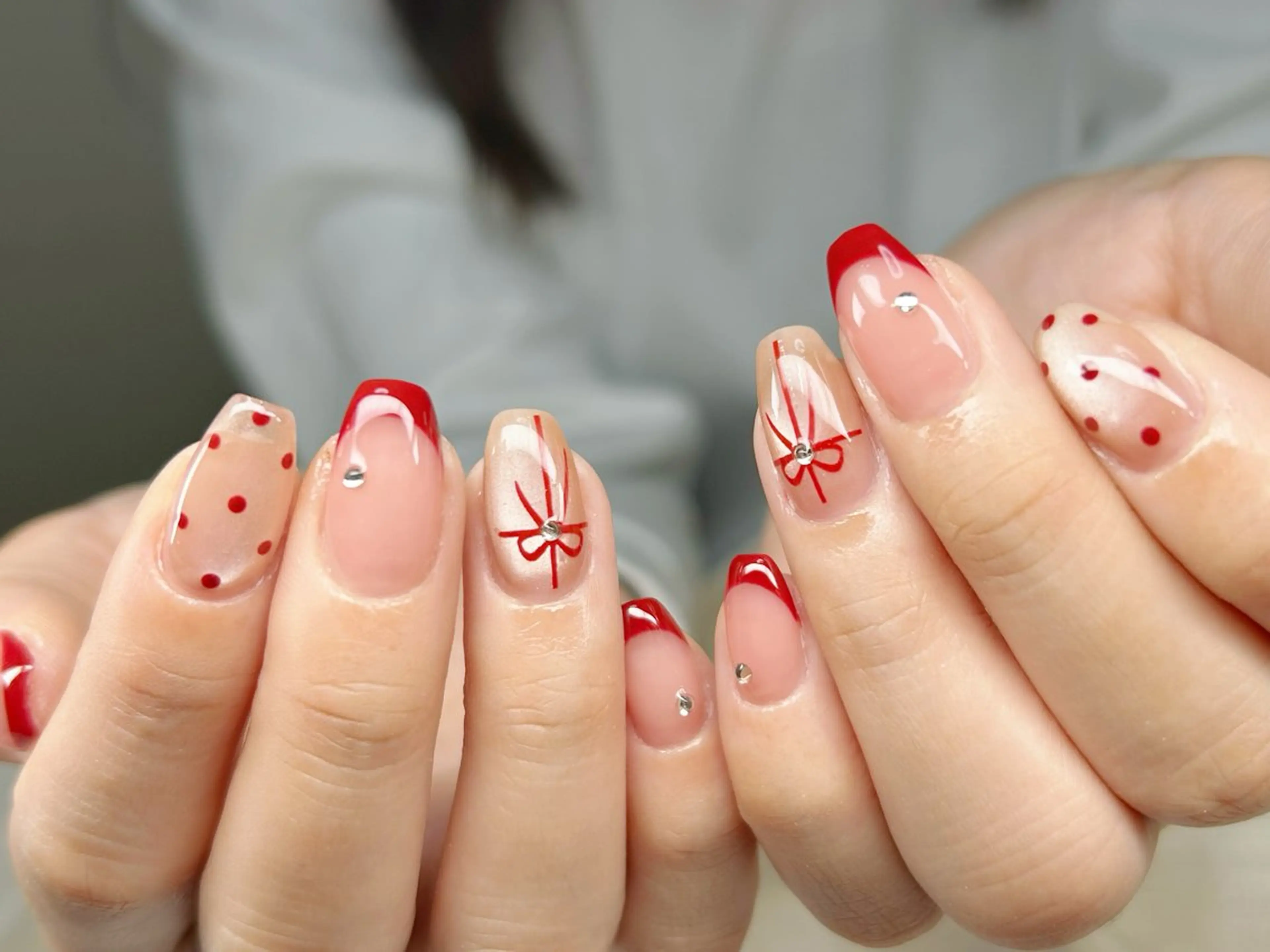 ネイル アートネイル チークネイル 成人式 入学式 長さ出し ハンドネイル Lino Nailのネイルデザイン
