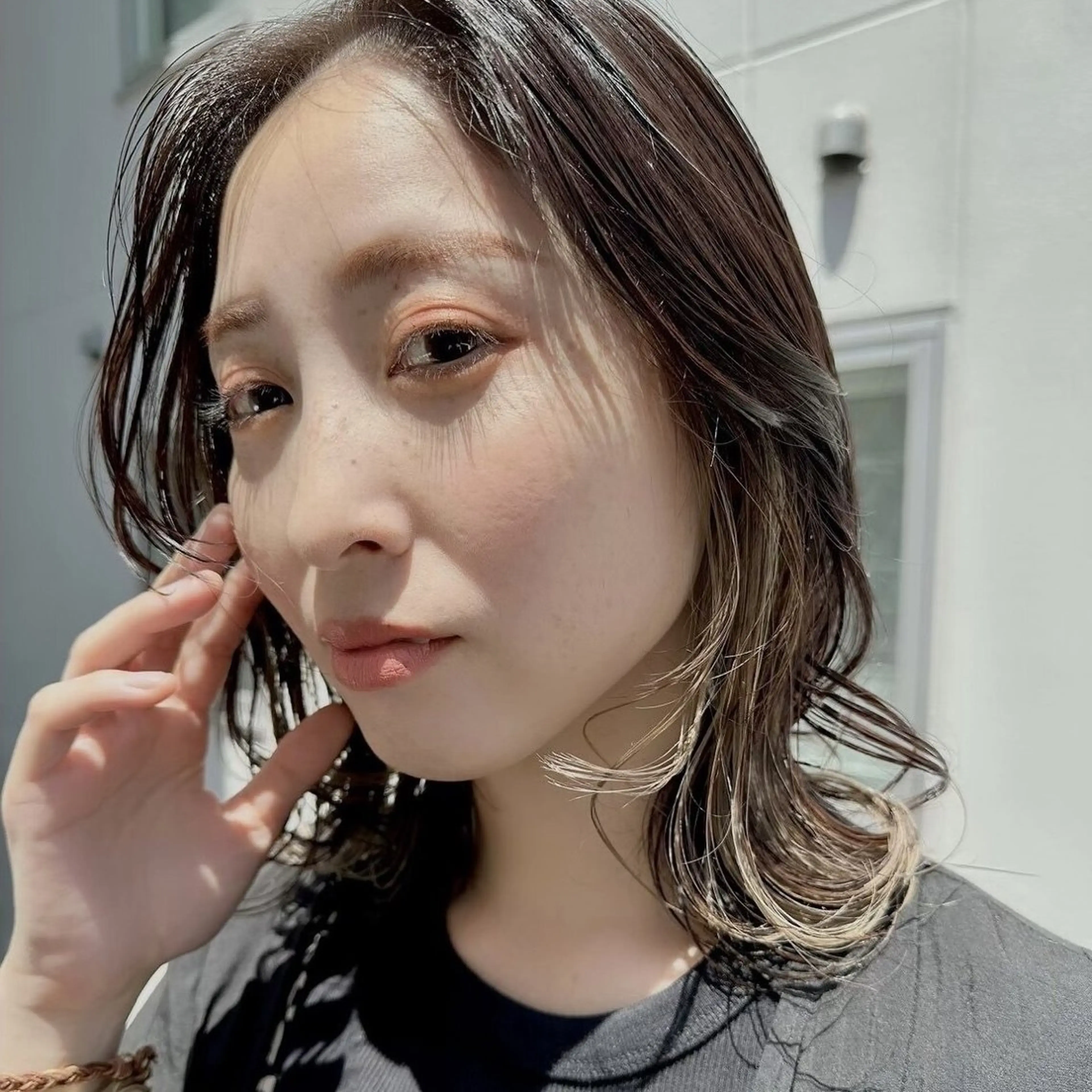 ミディアム 美髪矯正/髪質改善/ Hirotoのヘアスタイル