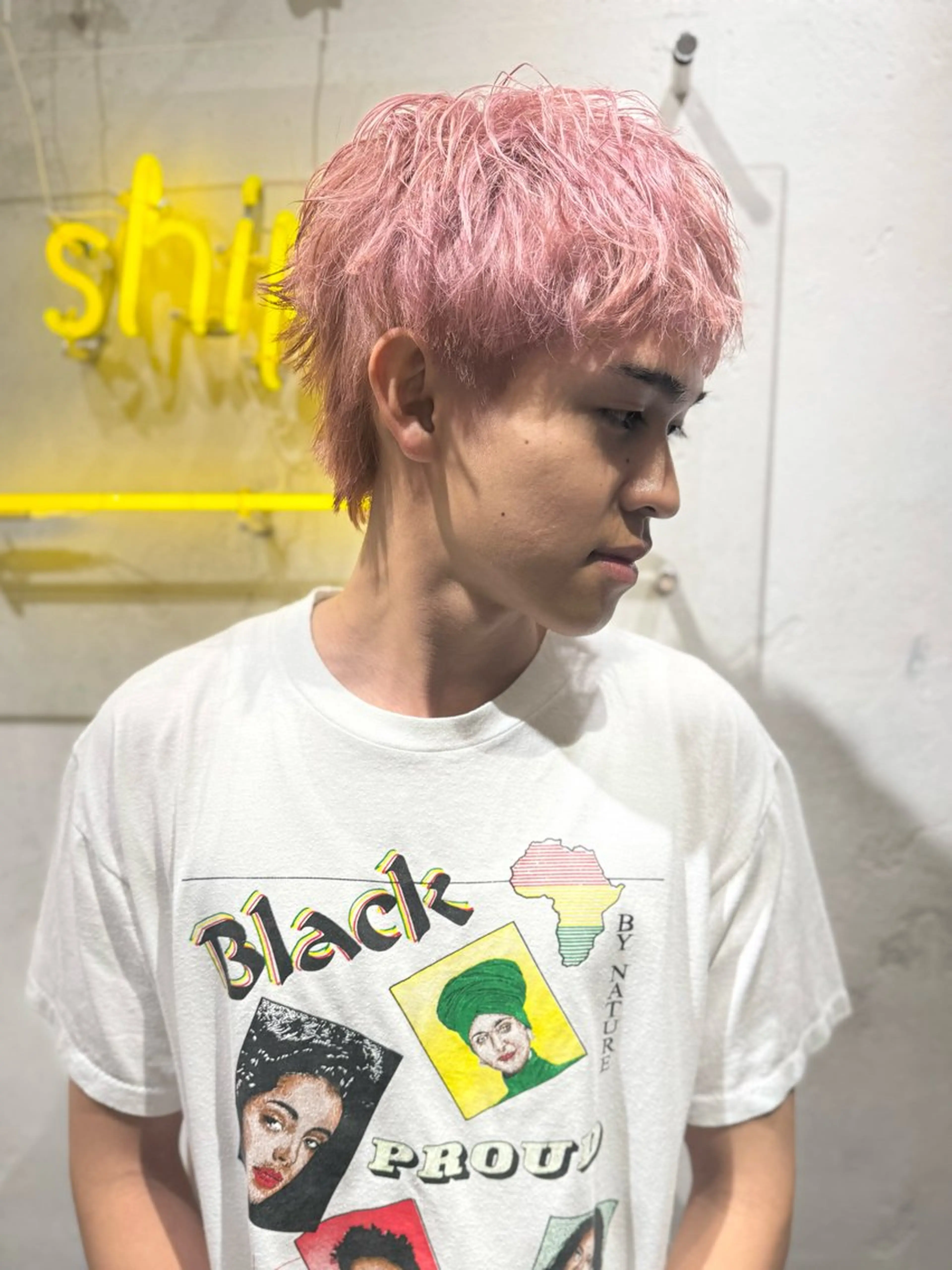 ショート カット ヘアカラー kanta 梅田 韓国ハイトーンのヘアスタイル