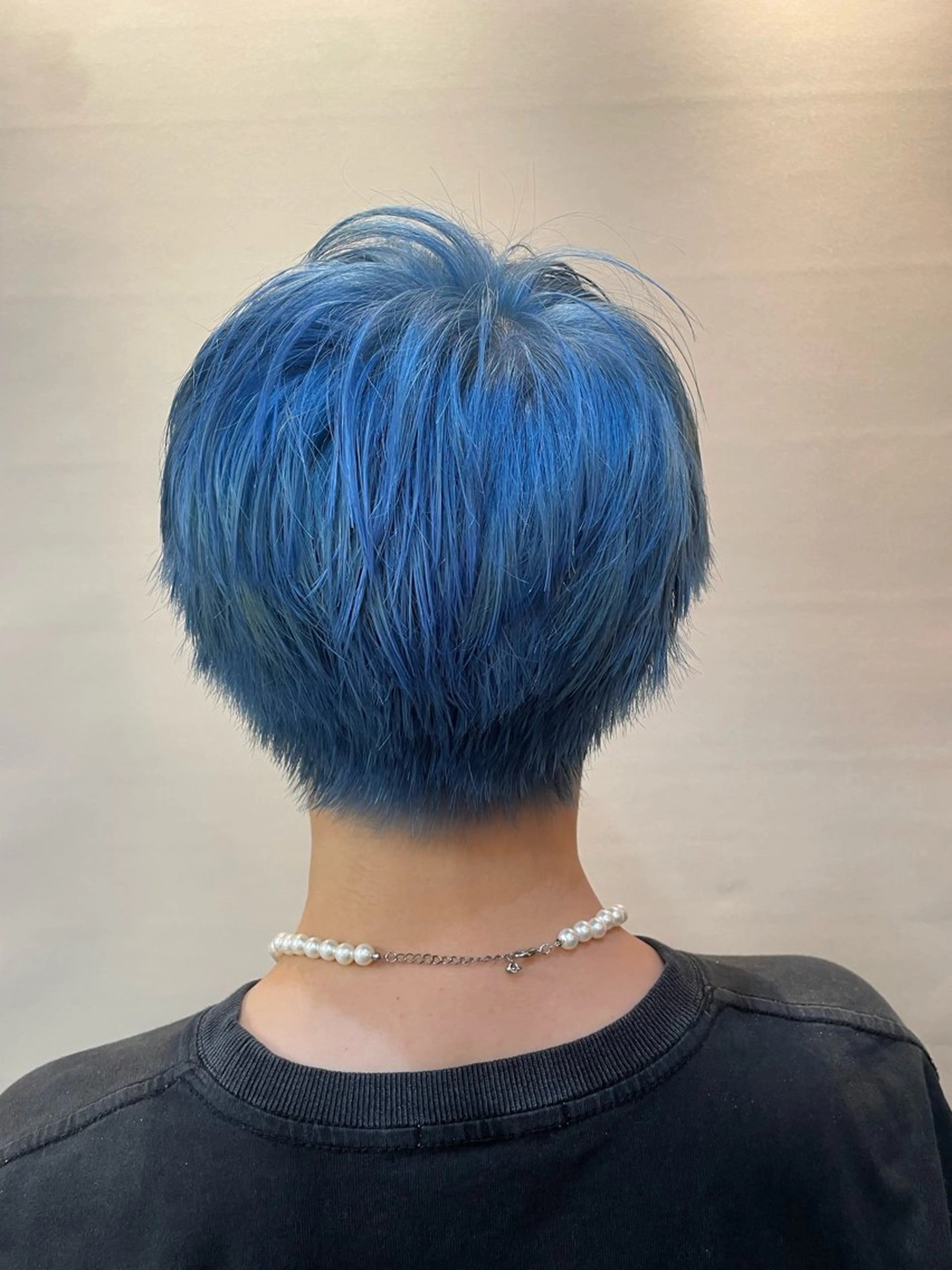 ショート カラー メンズ ブルーカラー ダブルカラー 🔅PARS bis Futaba🔆のヘアスタイル