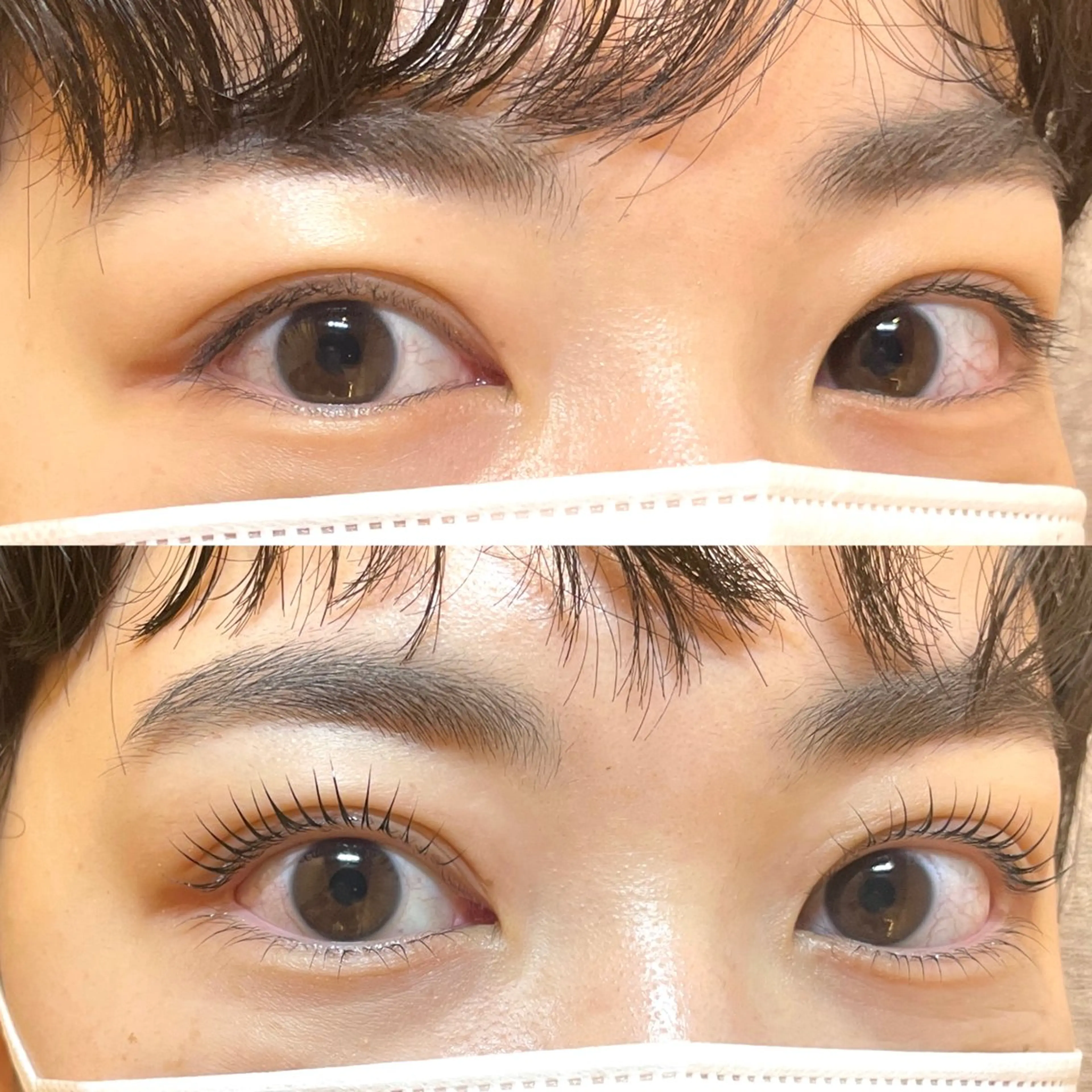 マツエク・マツパ ナチュラル パリジェンヌラッシュリフト まつげパーマ 一重×まつ毛パーマ 表参道eyelist KONOMIのマツエク・マツパデザイン