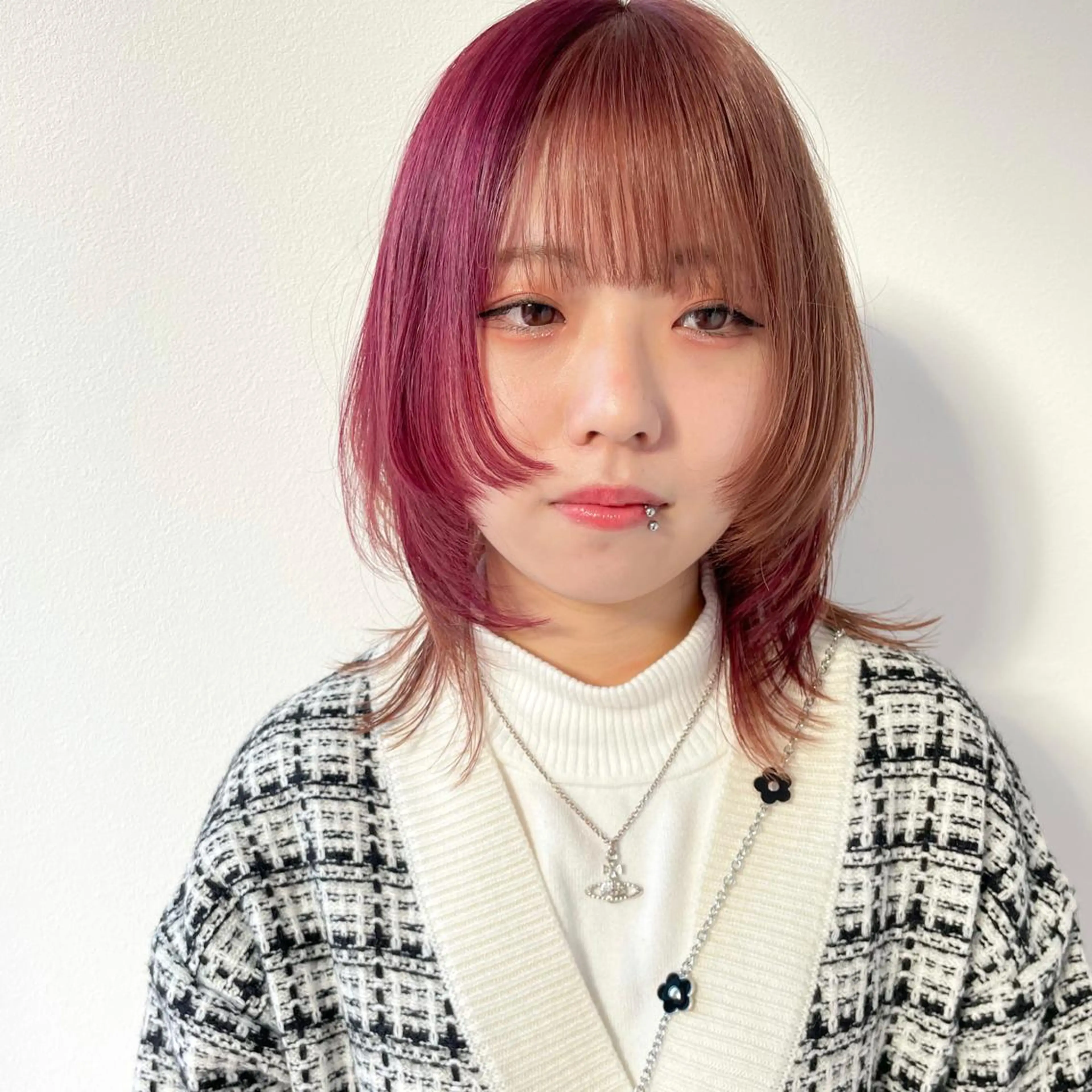 ミディアム カラー デザインカラー ボブ ウルフカット カット ヘアカラー トリートメント ボブ特化✨ 松本竜之介のヘアスタイル