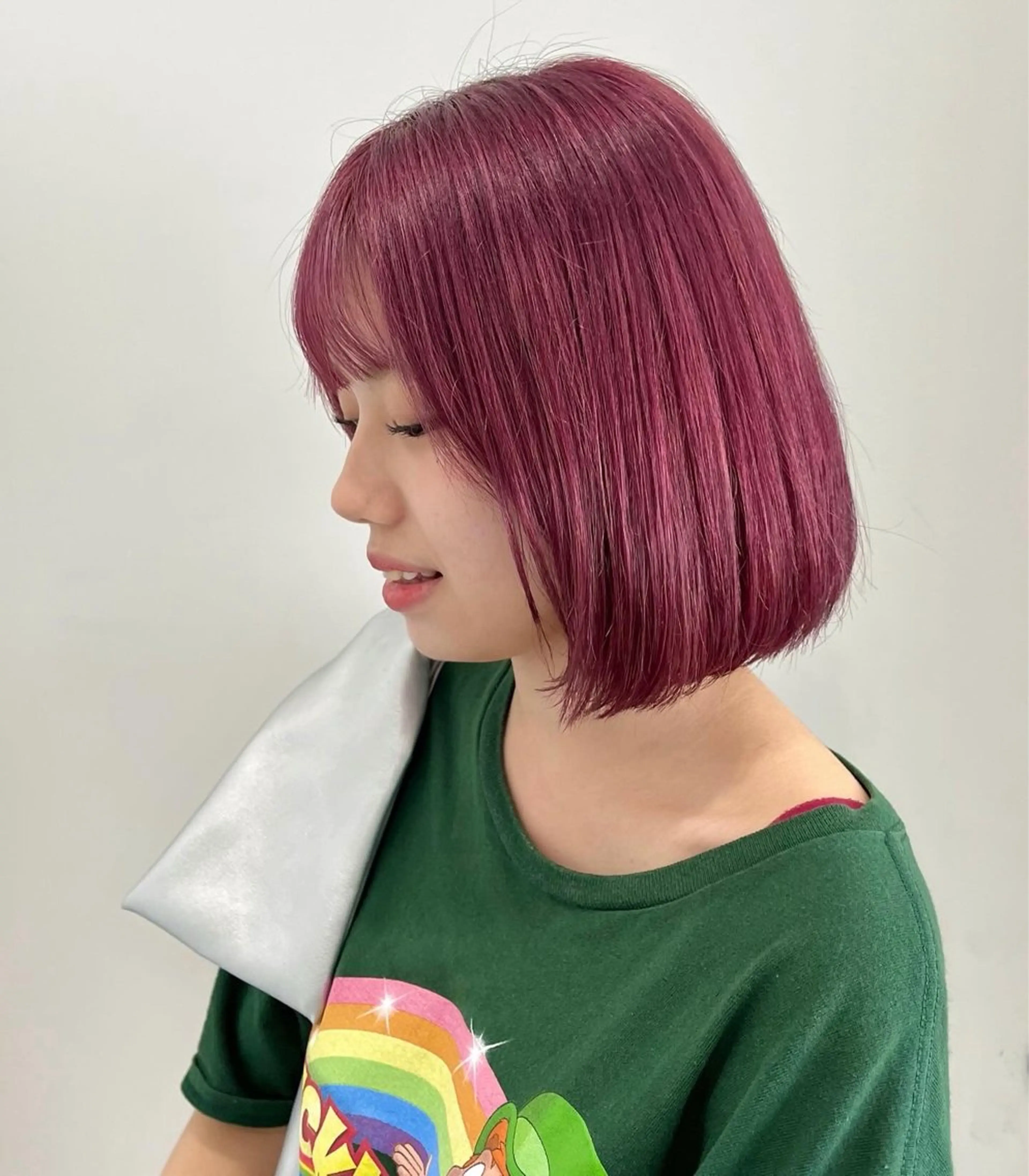 ショート カラー ピンクカラー 縮毛矯正/ハイトーン /パーマ/せき🧸のヘアスタイル