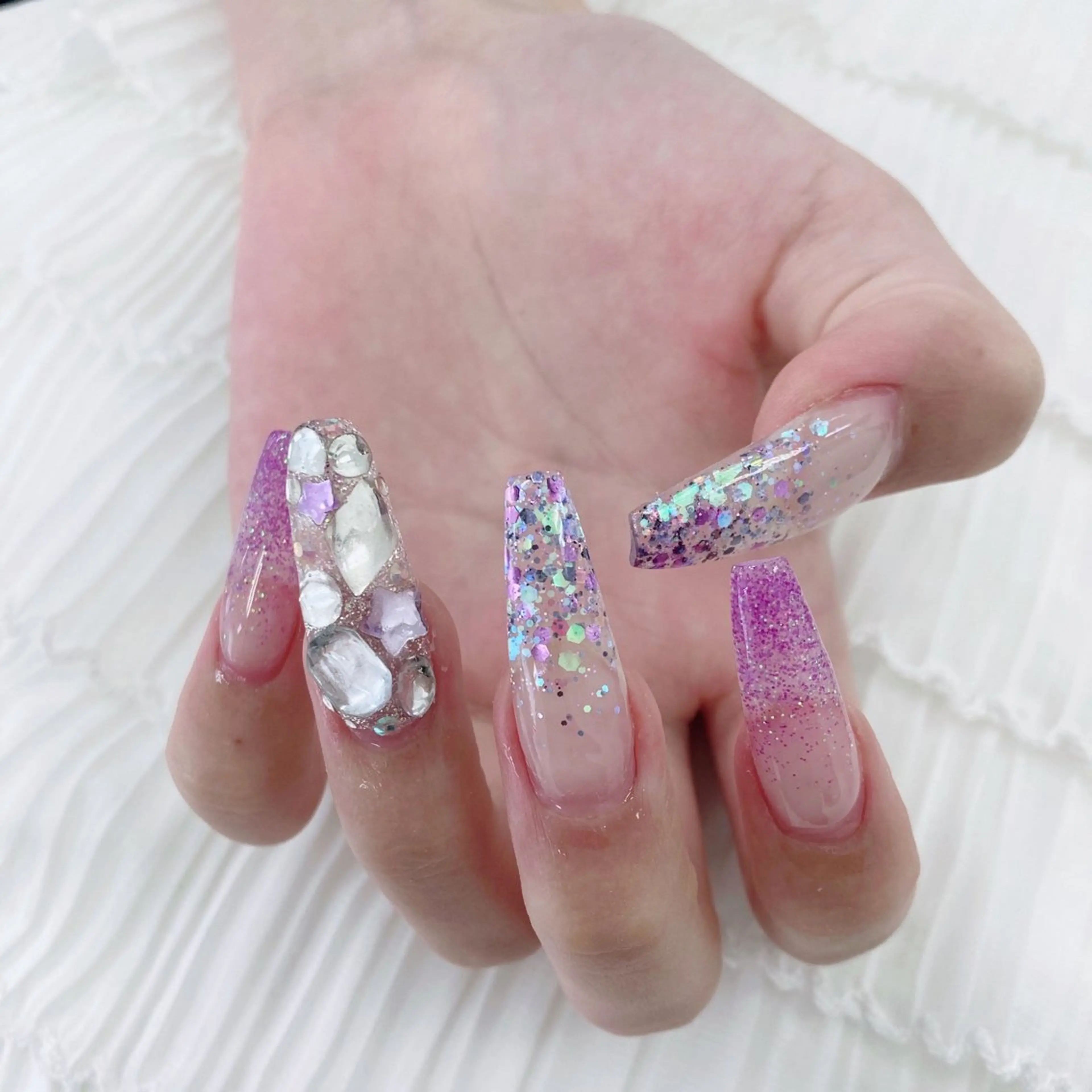 ネイル グラデーション ラメ(グリッター) ラメグラデーション 💓URAN💓 道玄坂店のネイルデザイン
