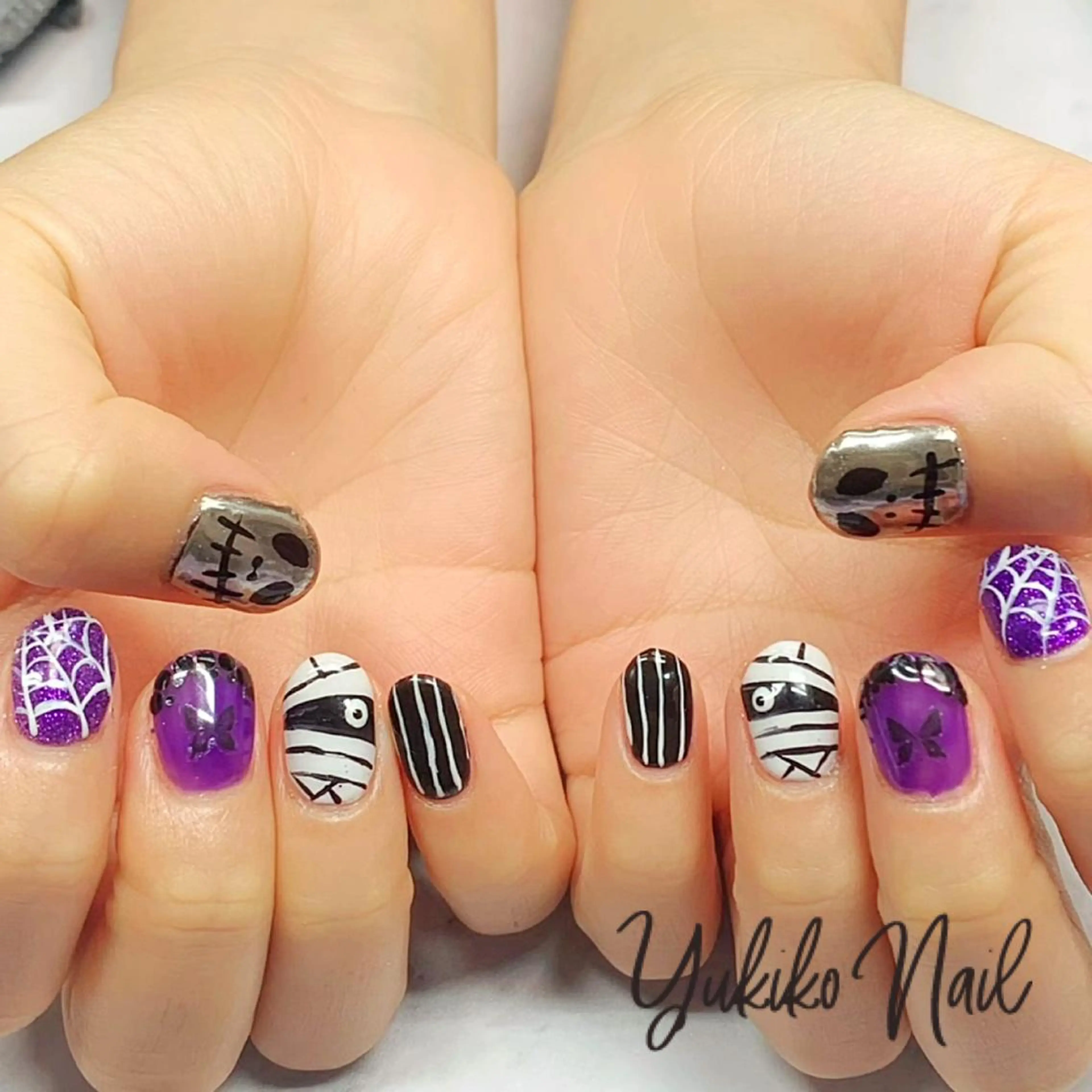 ネイル ハロウィン 持ち込み ハンドネイル ユキコ ネイルのネイルデザイン