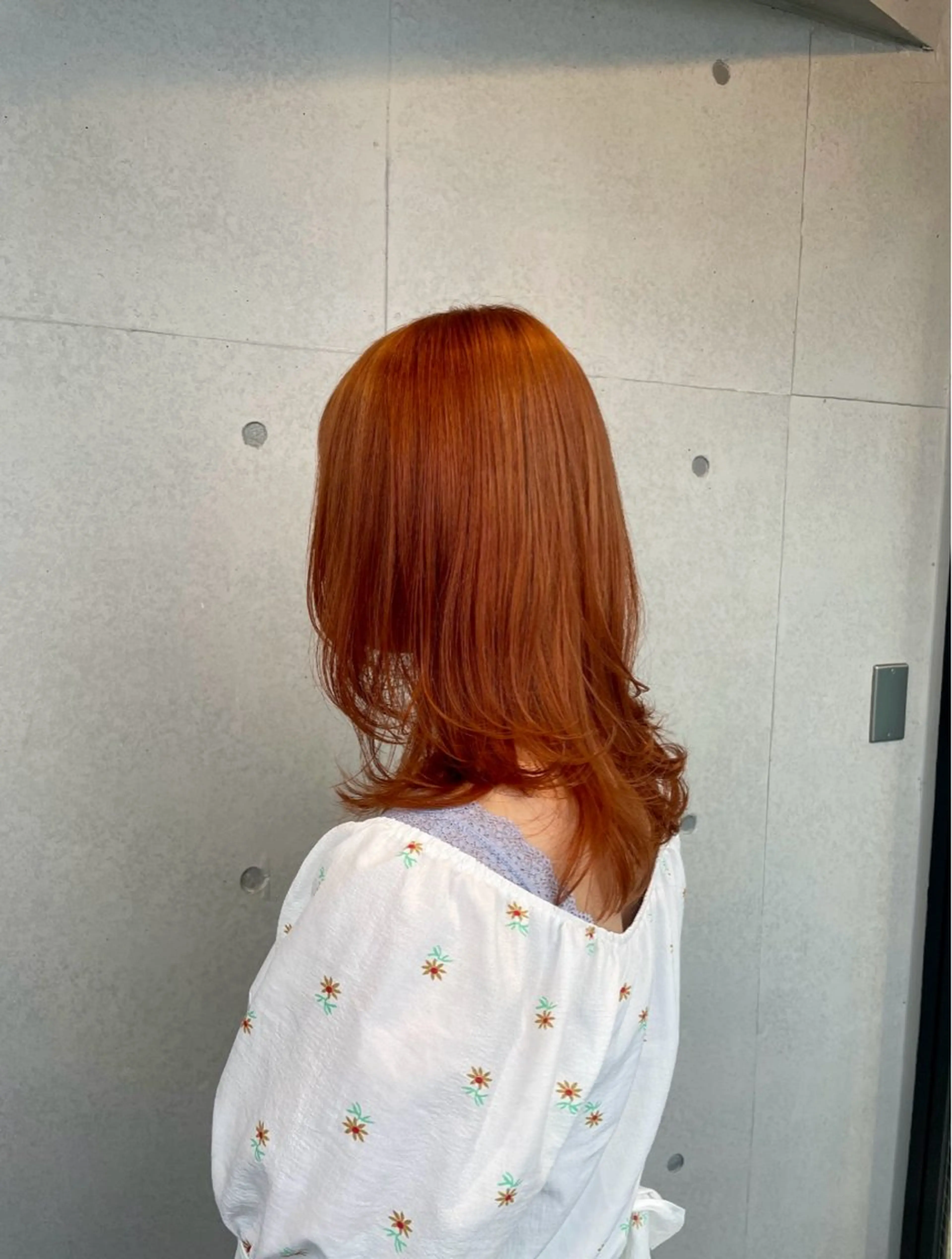 セミロング ヘアカラー 抜け感ハイトーン/ ボブ/Ririnaのヘアスタイル