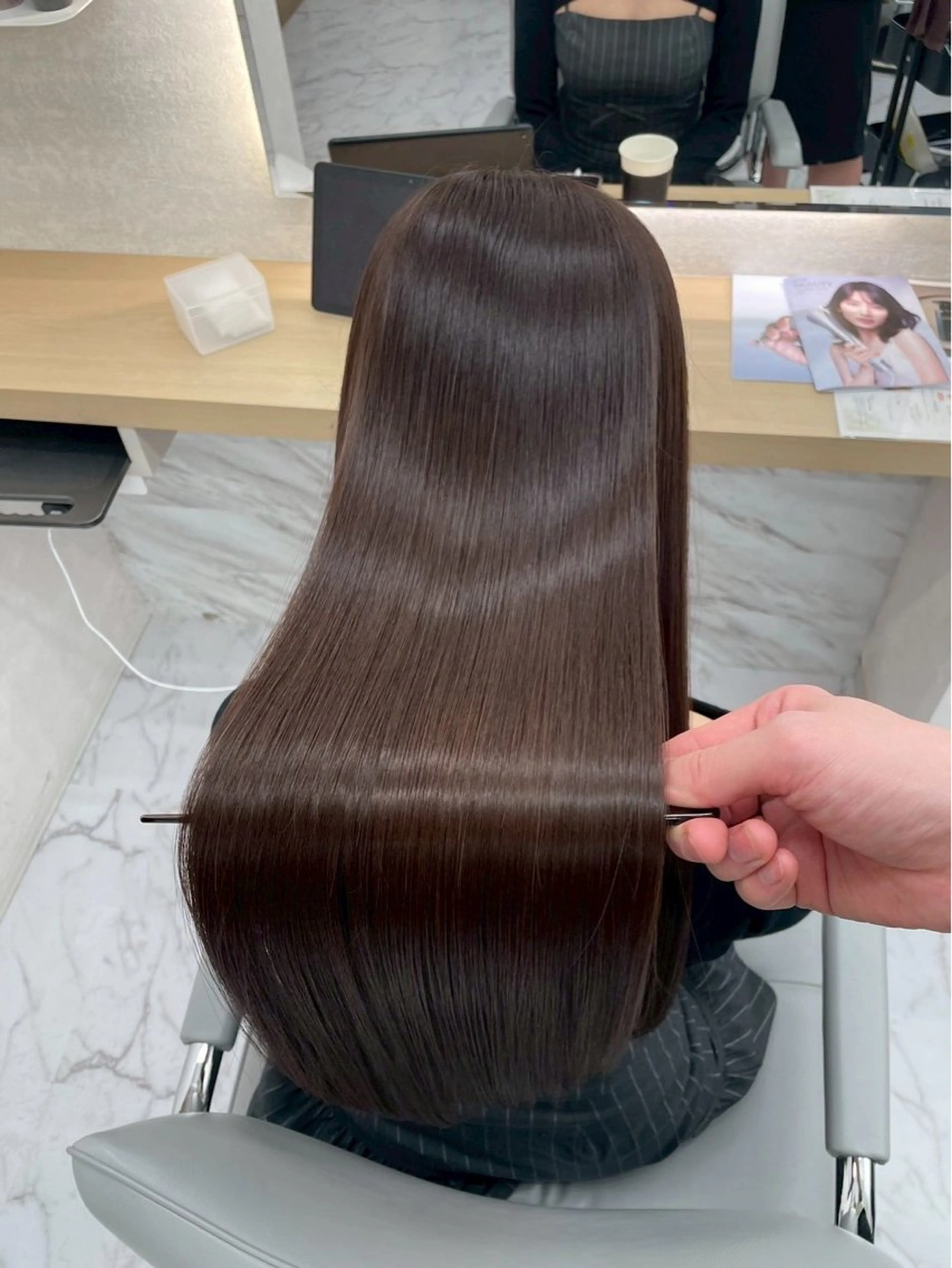 ロング ヘアカラー 縮毛矯正 トリートメント 髪質改善特化 /美髪矯正/ちあきのヘアスタイル