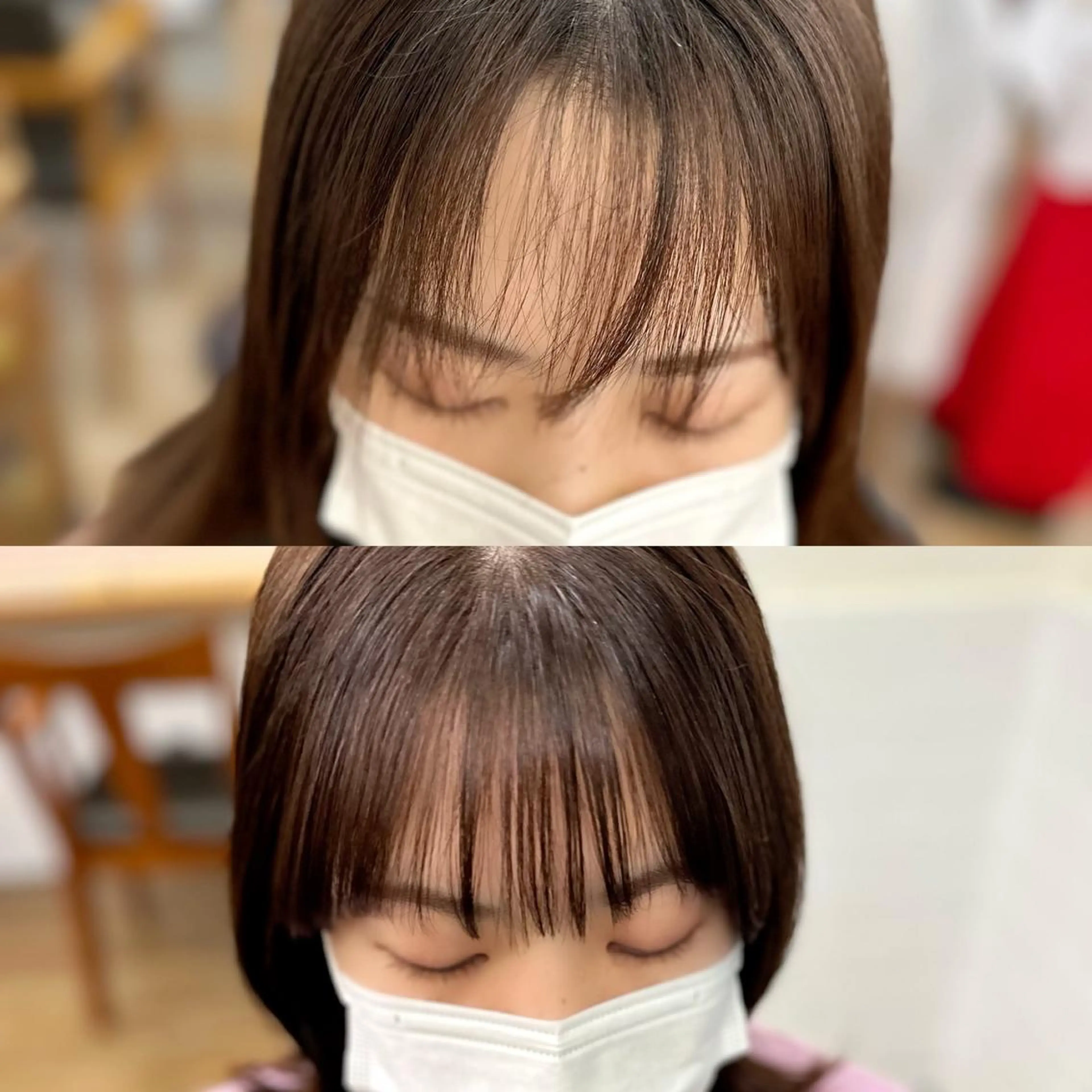 ミディアム カラー パーマ ヘアアレンジ メンズ キッズ ネイル マツエク・マツパ アイブロウ カット 縮毛矯正 レイヤーカット 🌿透け感カラーのヘアスタイル