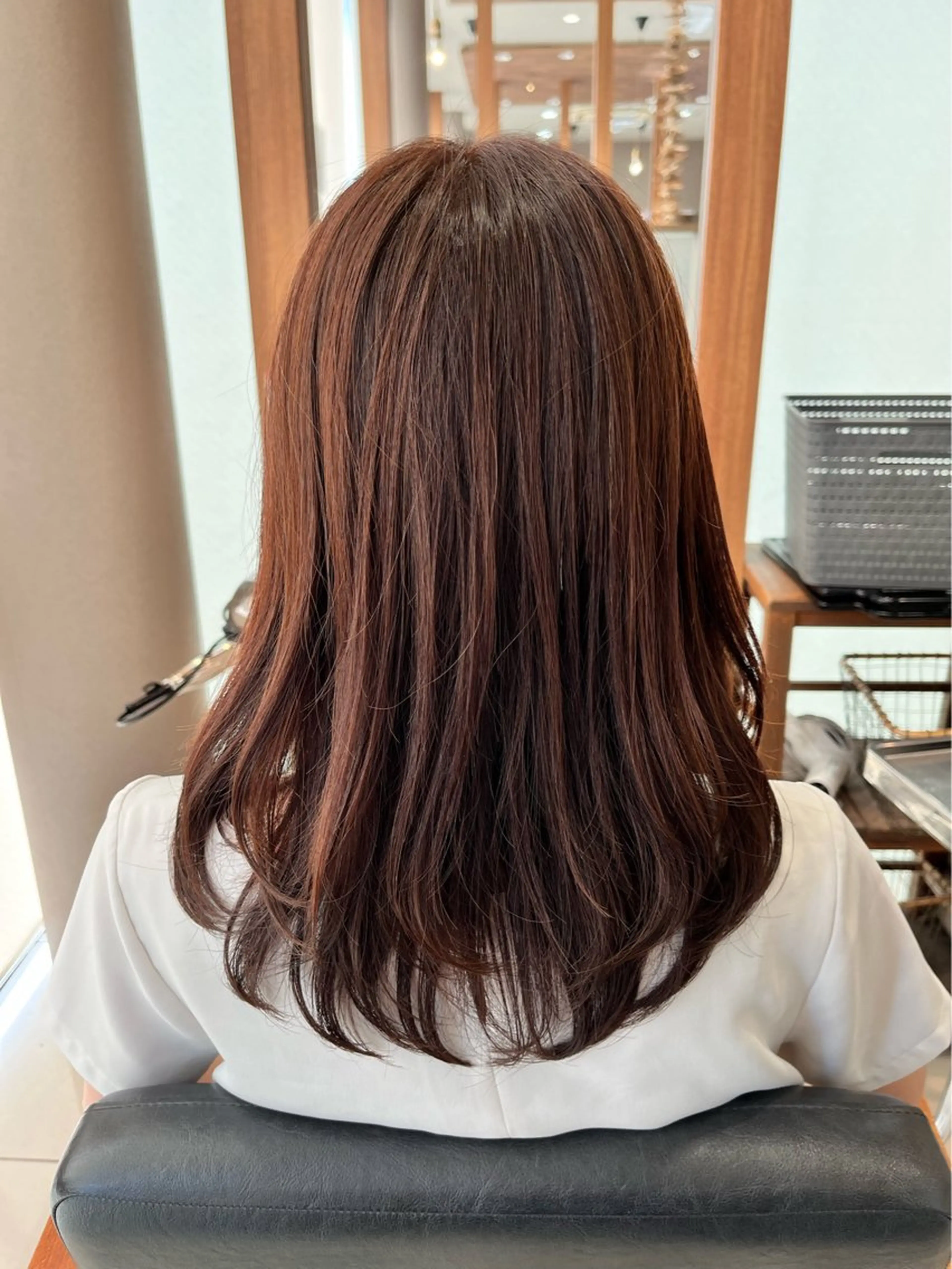 セミロング カラー レイヤーカット ディレクター ノナカのヘアスタイル