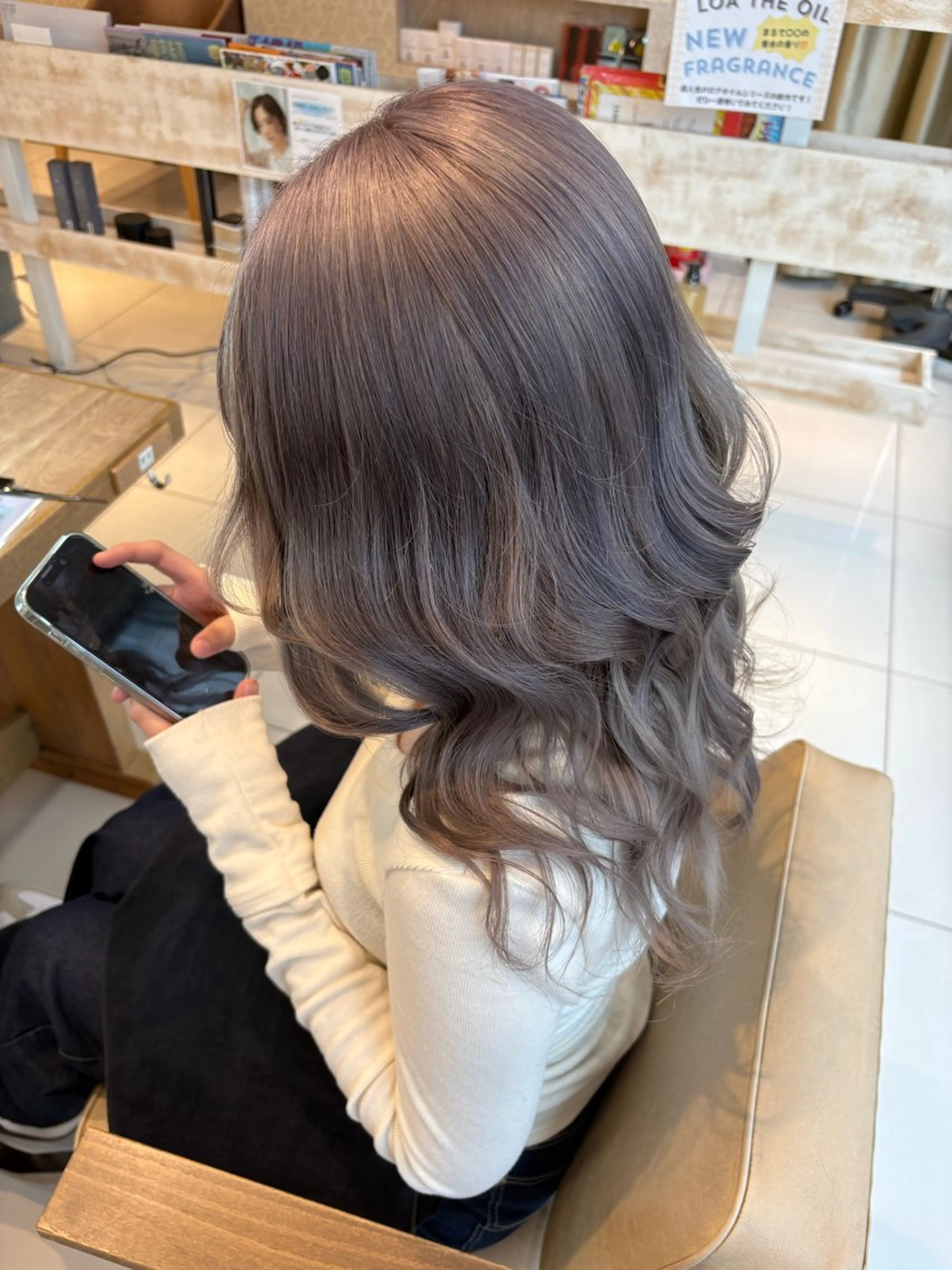 ロング カラー ブリーチ シルバー 本厚木パーマ＆ブリー チMEN'Sショートのヘアスタイル