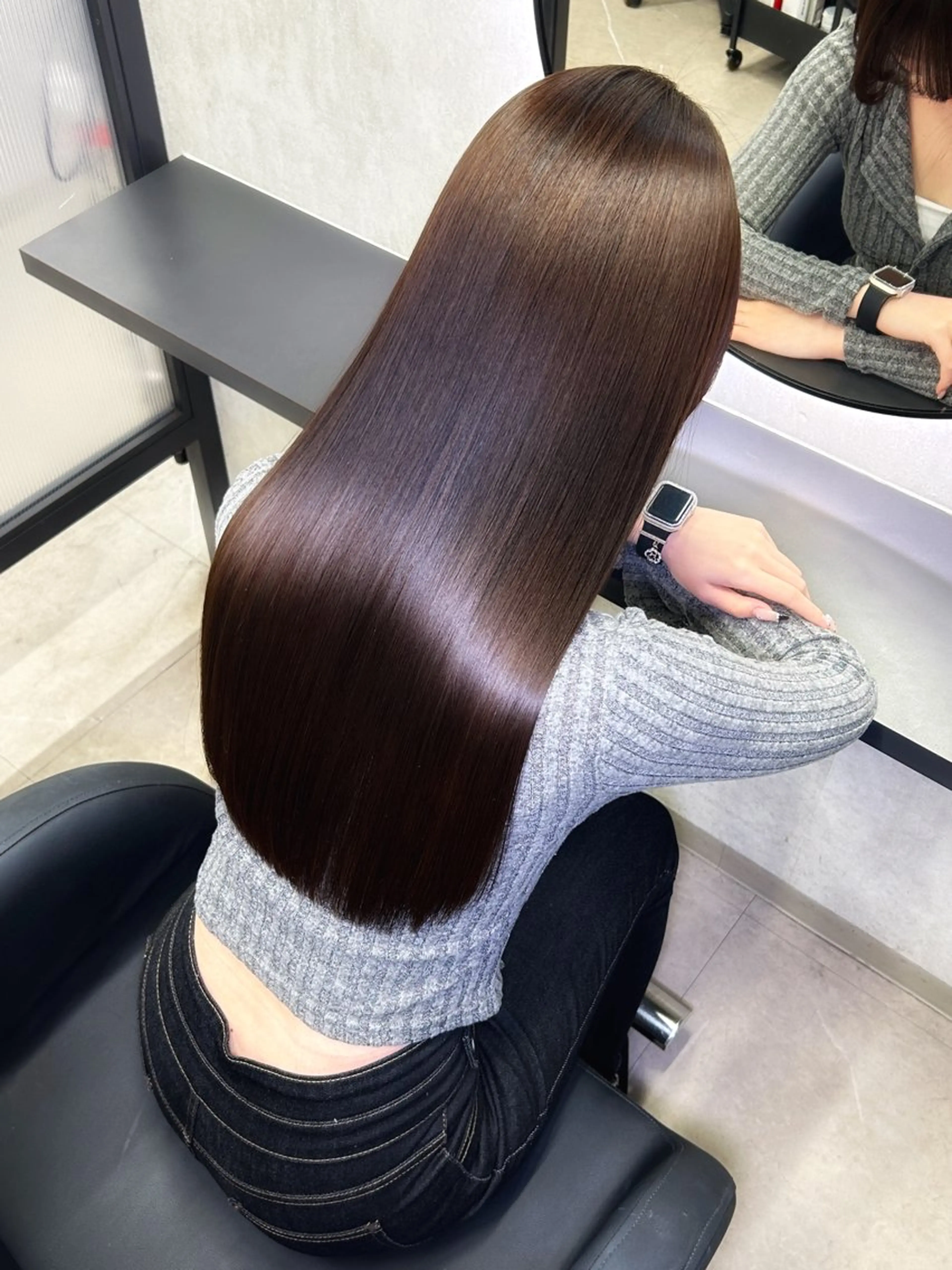 ロング カラー 髪質改善 韓国風ヘア ロング 縮毛矯正 新宿/美髪矯正 髪質改善/韓国風山本のヘアスタイル