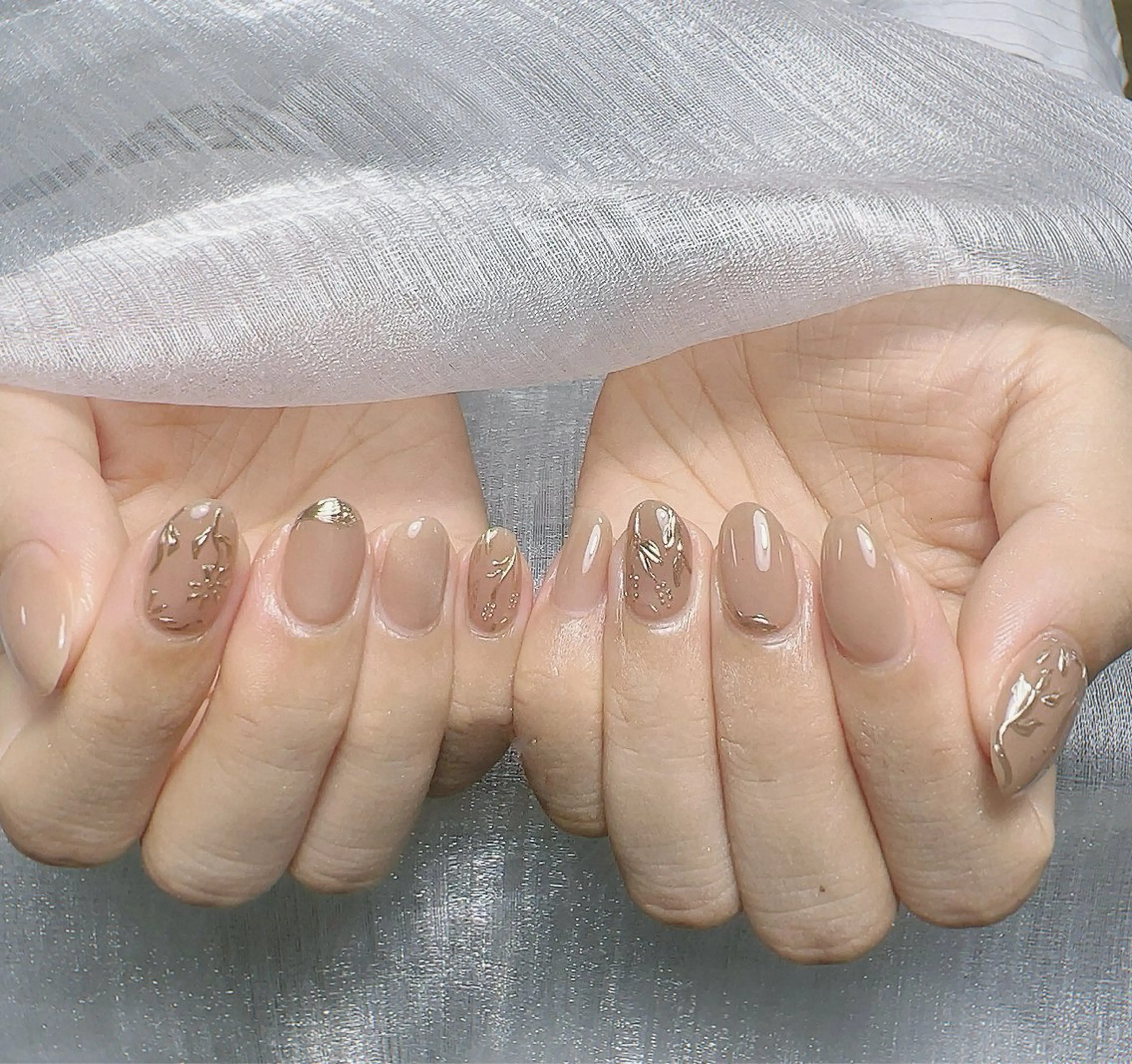 ネイル ミラーネイル 持ち込み ハンドネイル ハンドケア 💕Dreamy KIYO💕のネイルデザイン