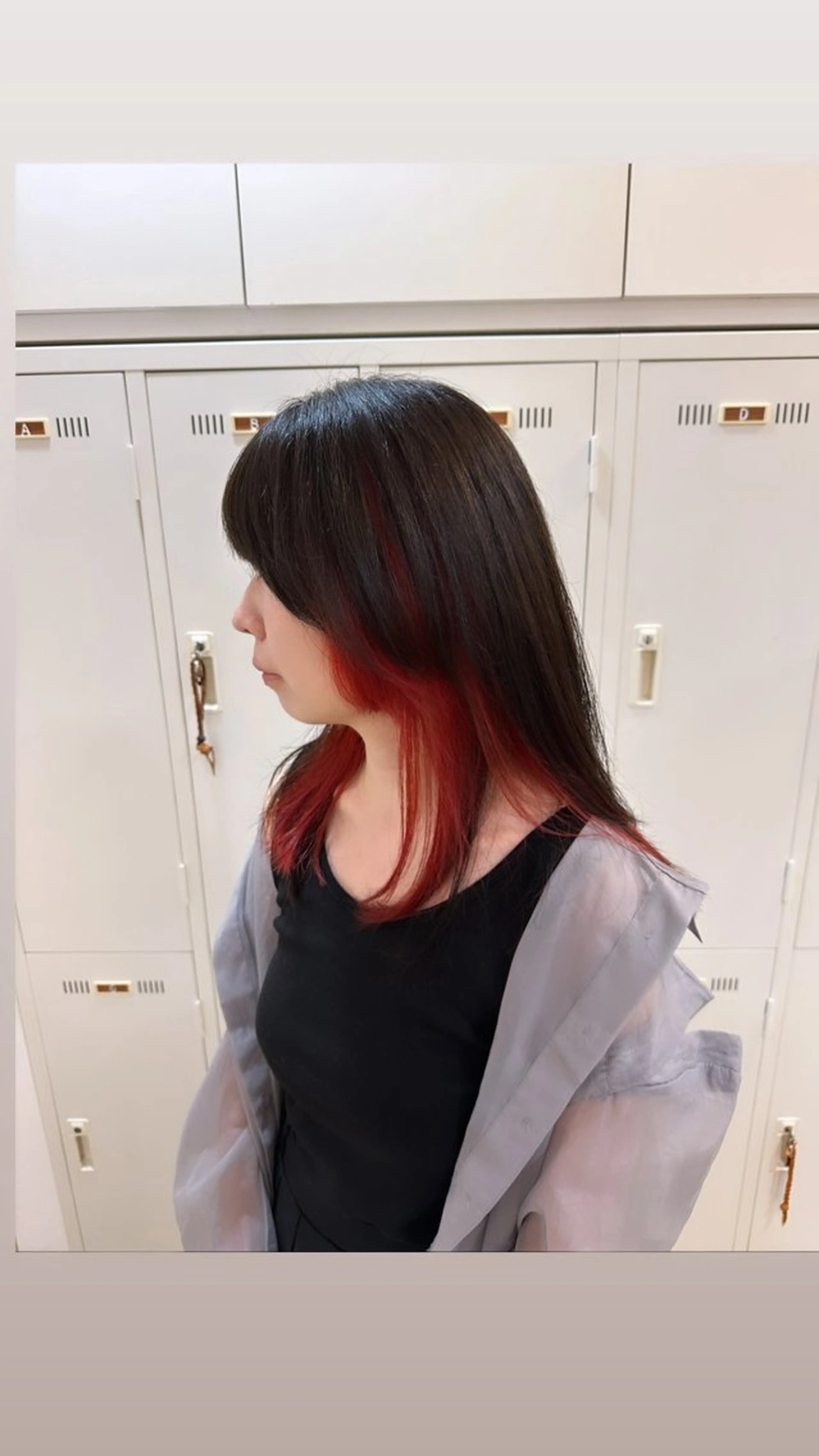 セミロング カラー インナーカラー 柔らか透明感カラー/ 内田圭祐のヘアスタイル