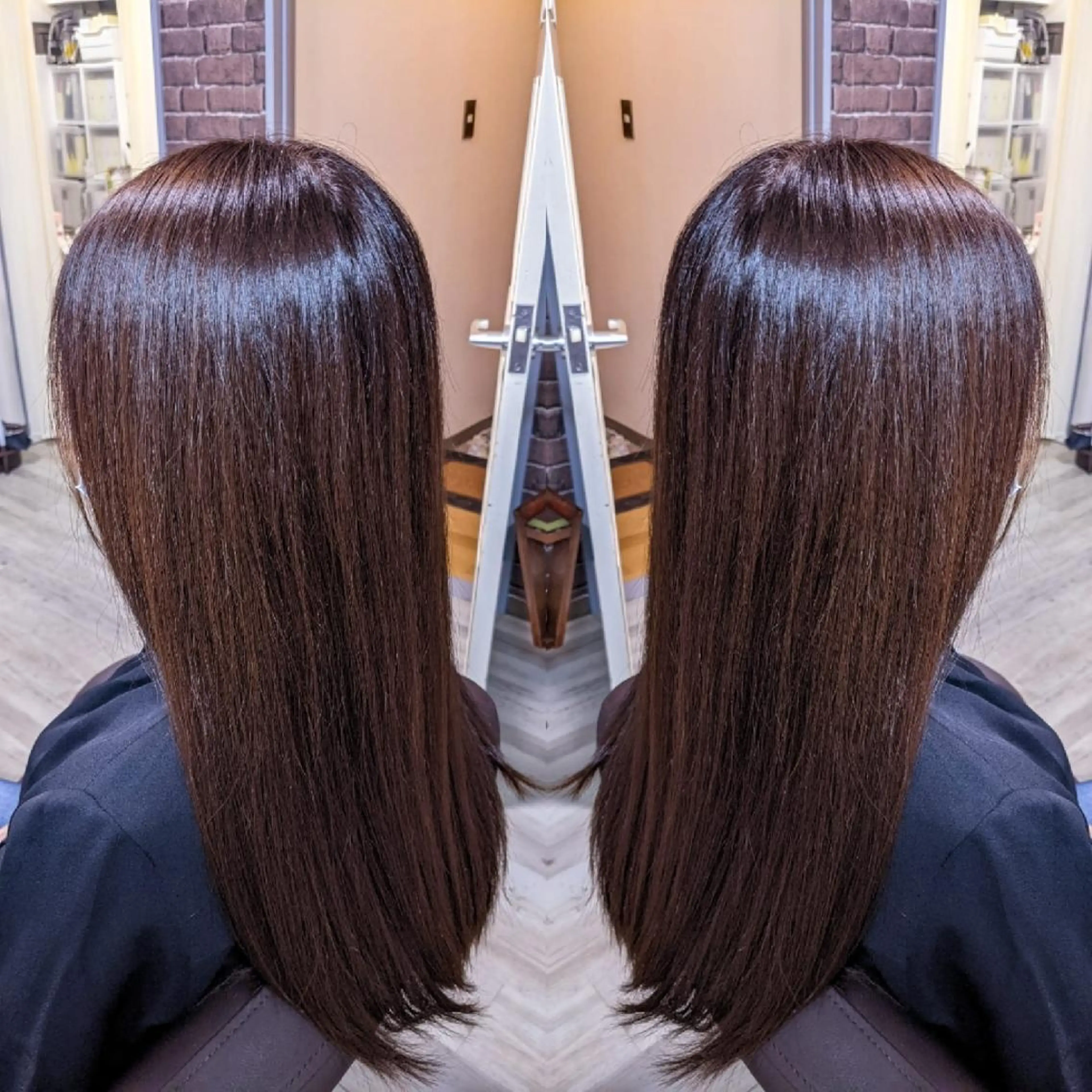 ロング カラー 池田 恵久美のヘアスタイル