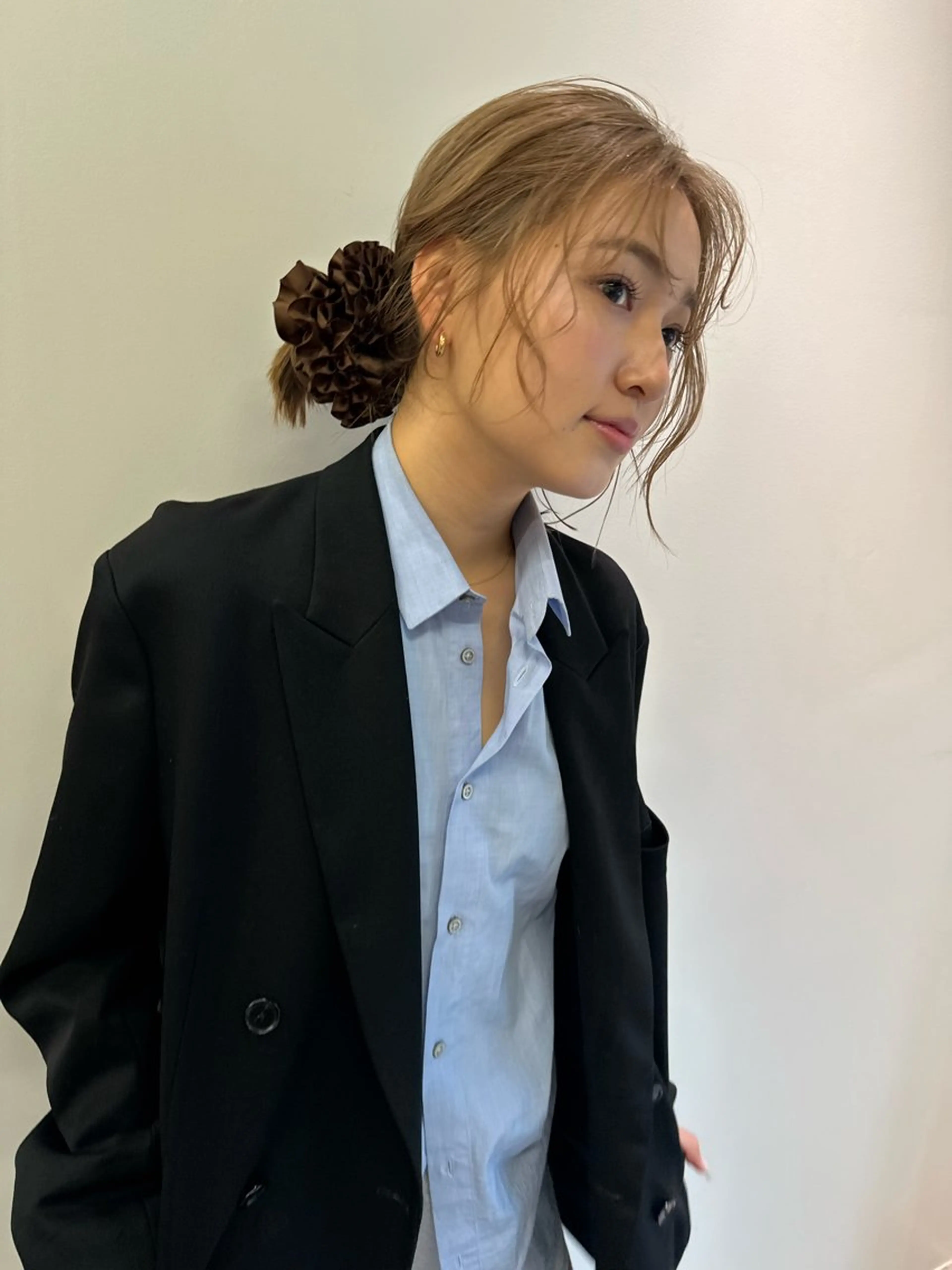 セミロング 難波 晃助のヘアスタイル