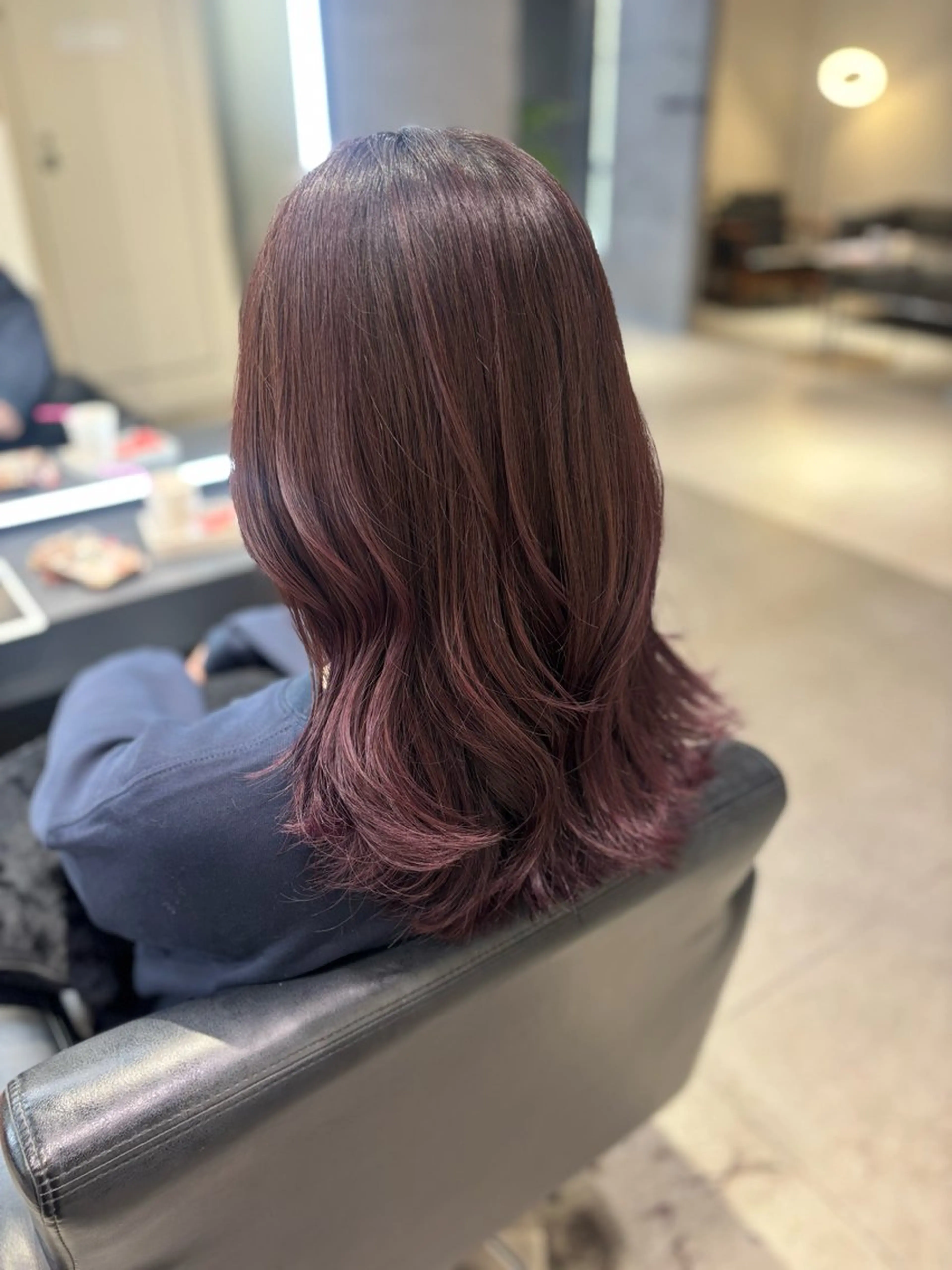 セミロング ヘアカラー トリートメント RABU /髪質改善 伏見/ヘアケアサロンのヘアスタイル