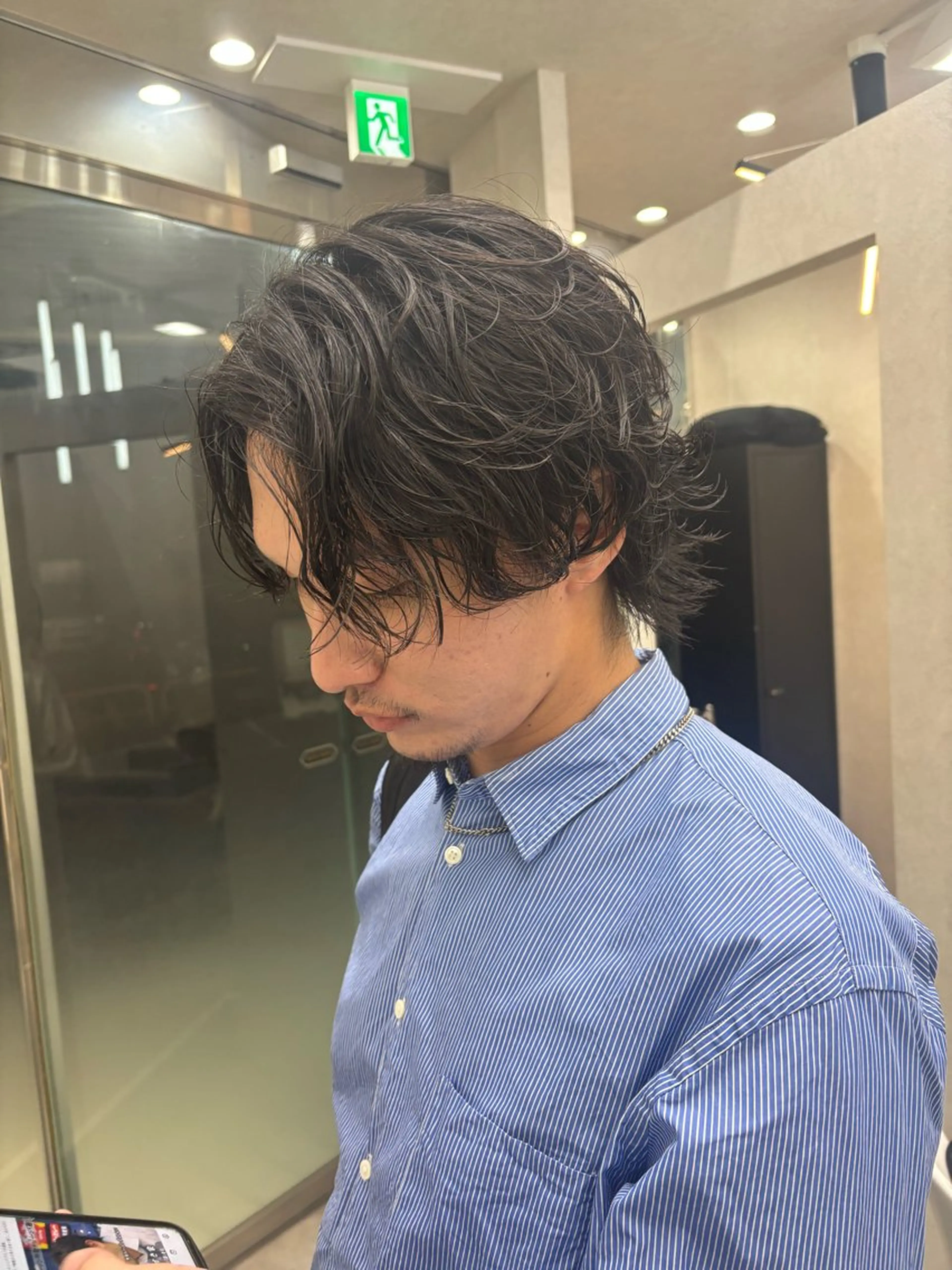 ショート マレットヘア カット パーマ トリートメント ヘッドスパ 水島 悠香子のヘアスタイル