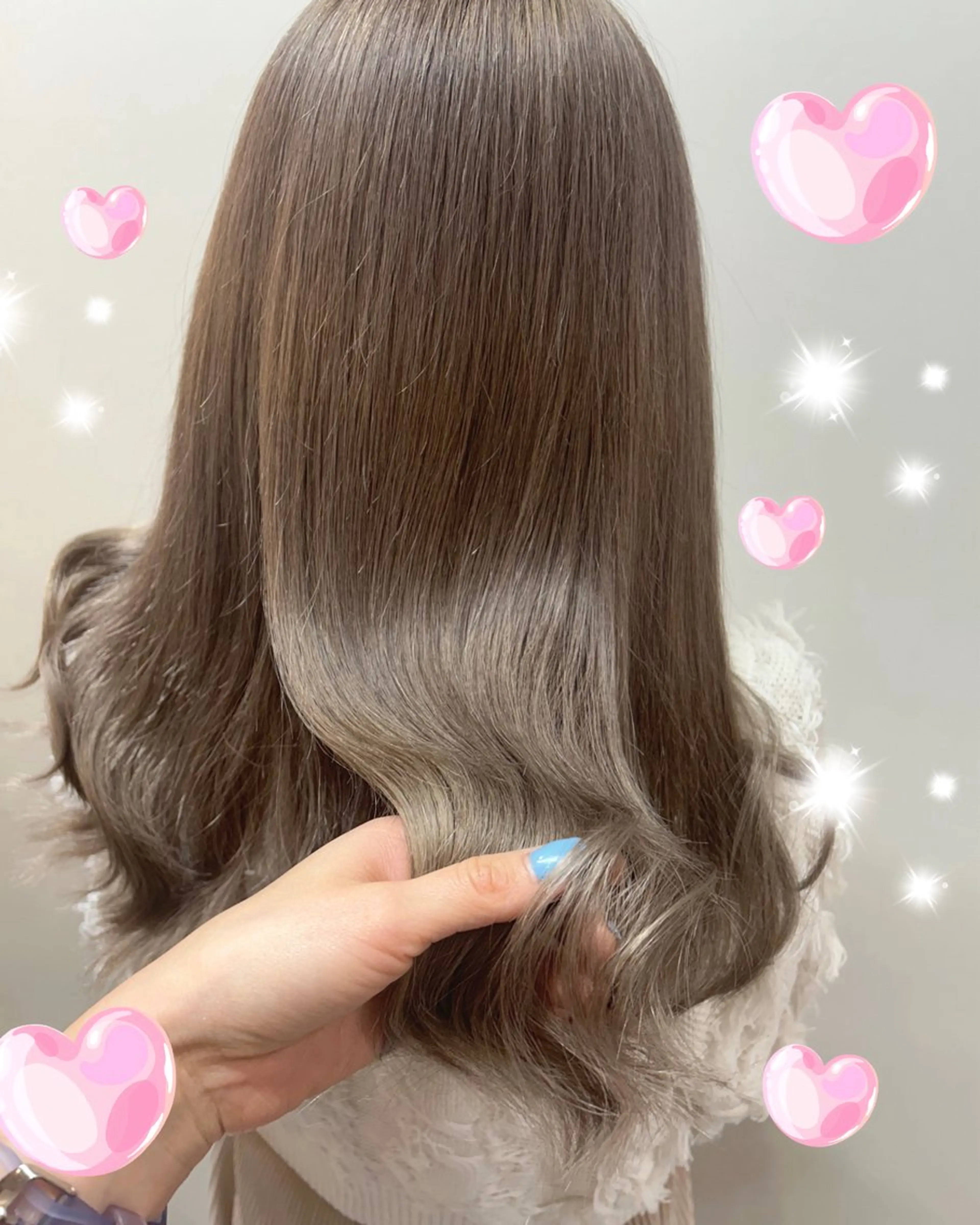 ロング カラー ベージュカラー ミルクティーベージュ ヘアカラー トリートメント EMANON新宿東口所属・新宿駅近♡個室 ♡関口三都季🌜のヘアスタイル