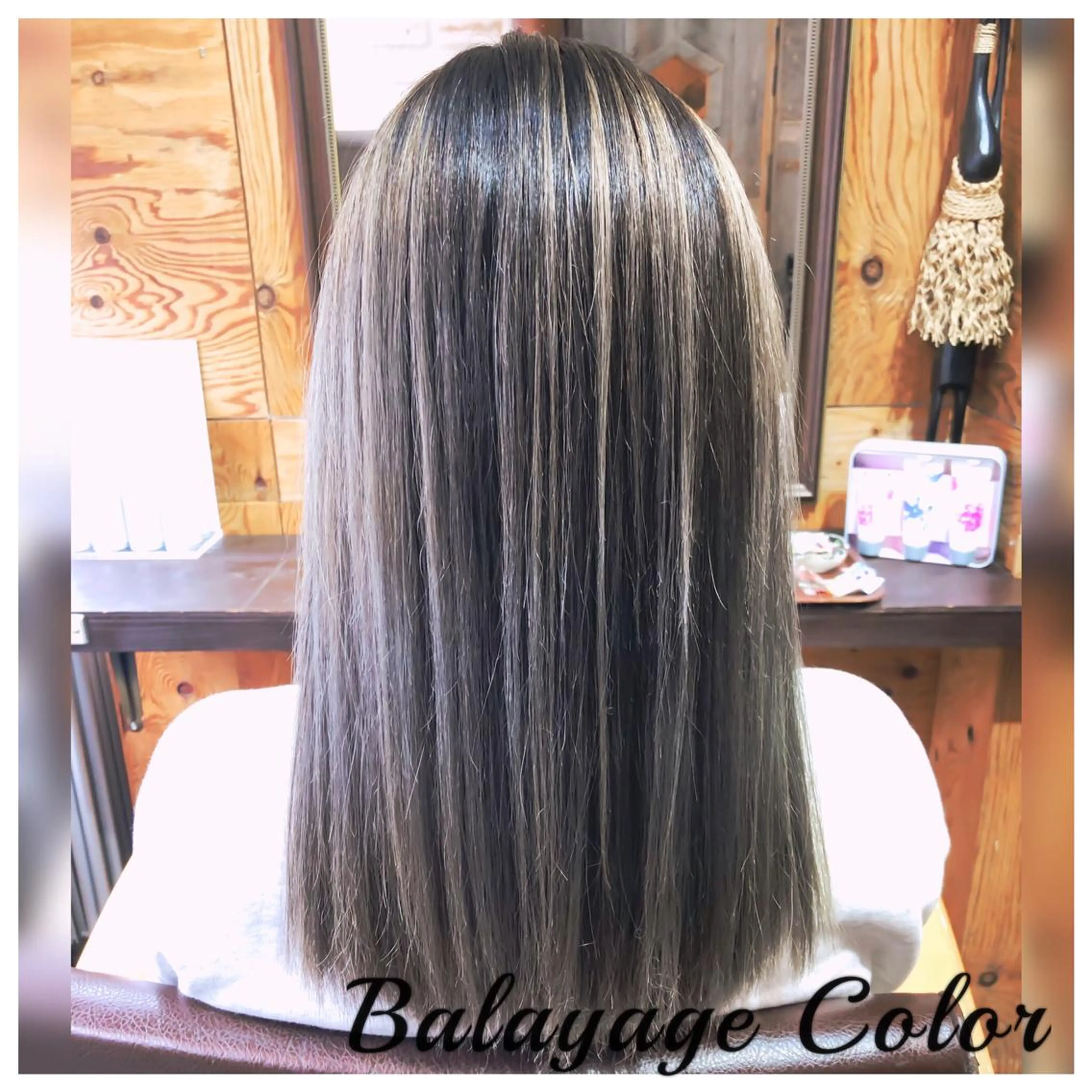 セミロング カラー yuuka🌻 ハイライト/艶カラーのヘアスタイル