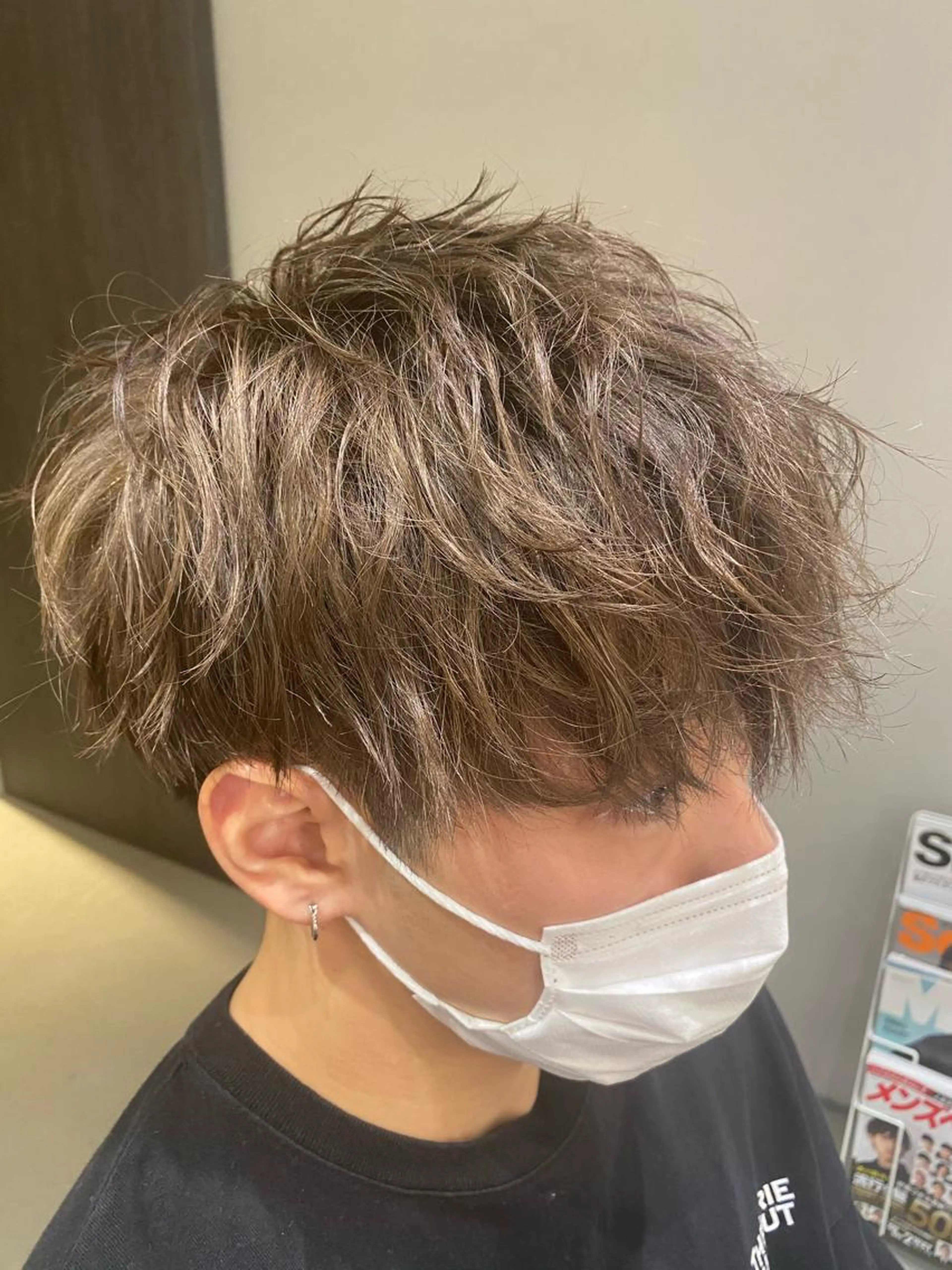 メンズカット+ブリーチなしカラーの写真