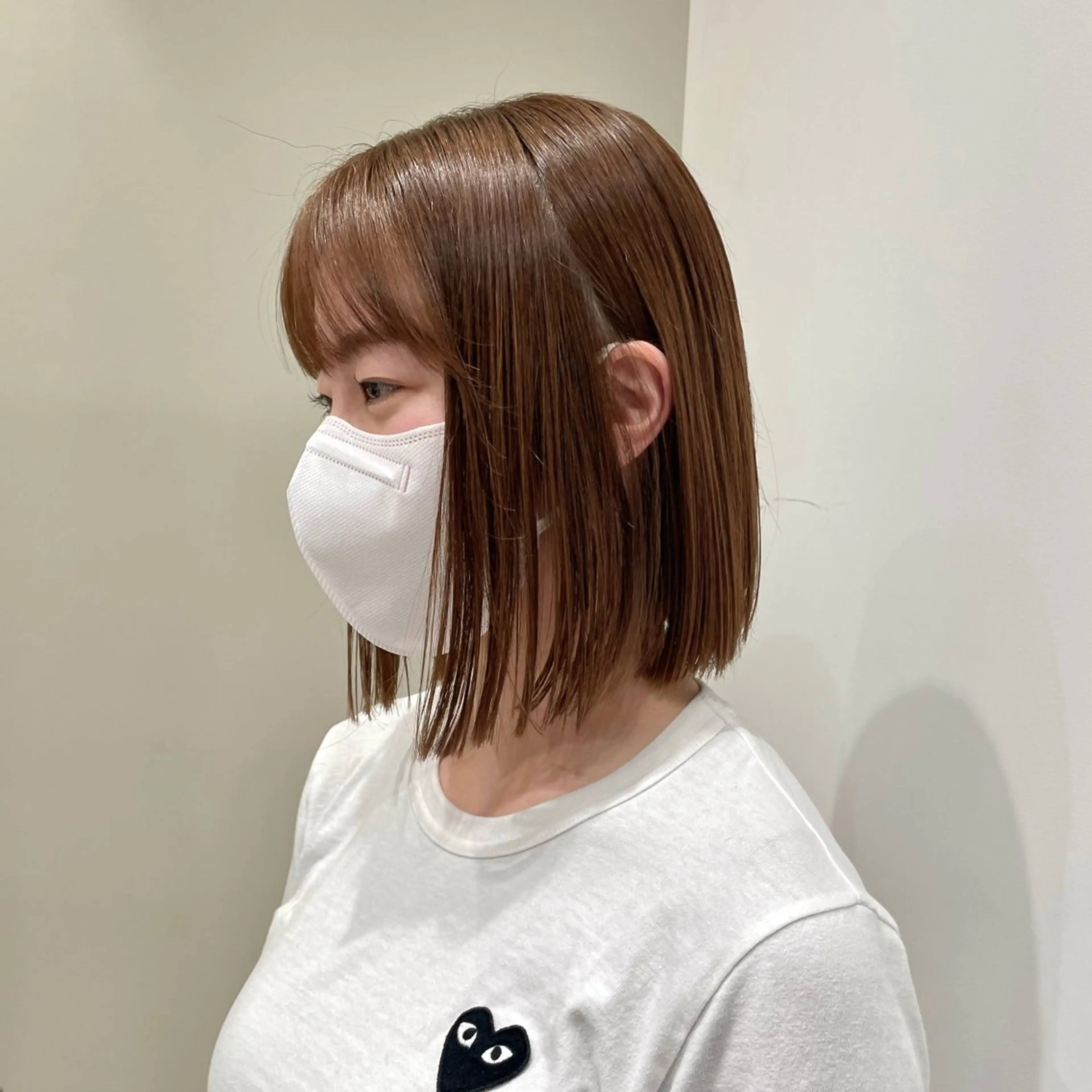 ミディアム カラー ベージュカラー ボブ カット ヘアカラー トリートメント ベージュ🤎透明感 カラー🤎anriのヘアスタイル