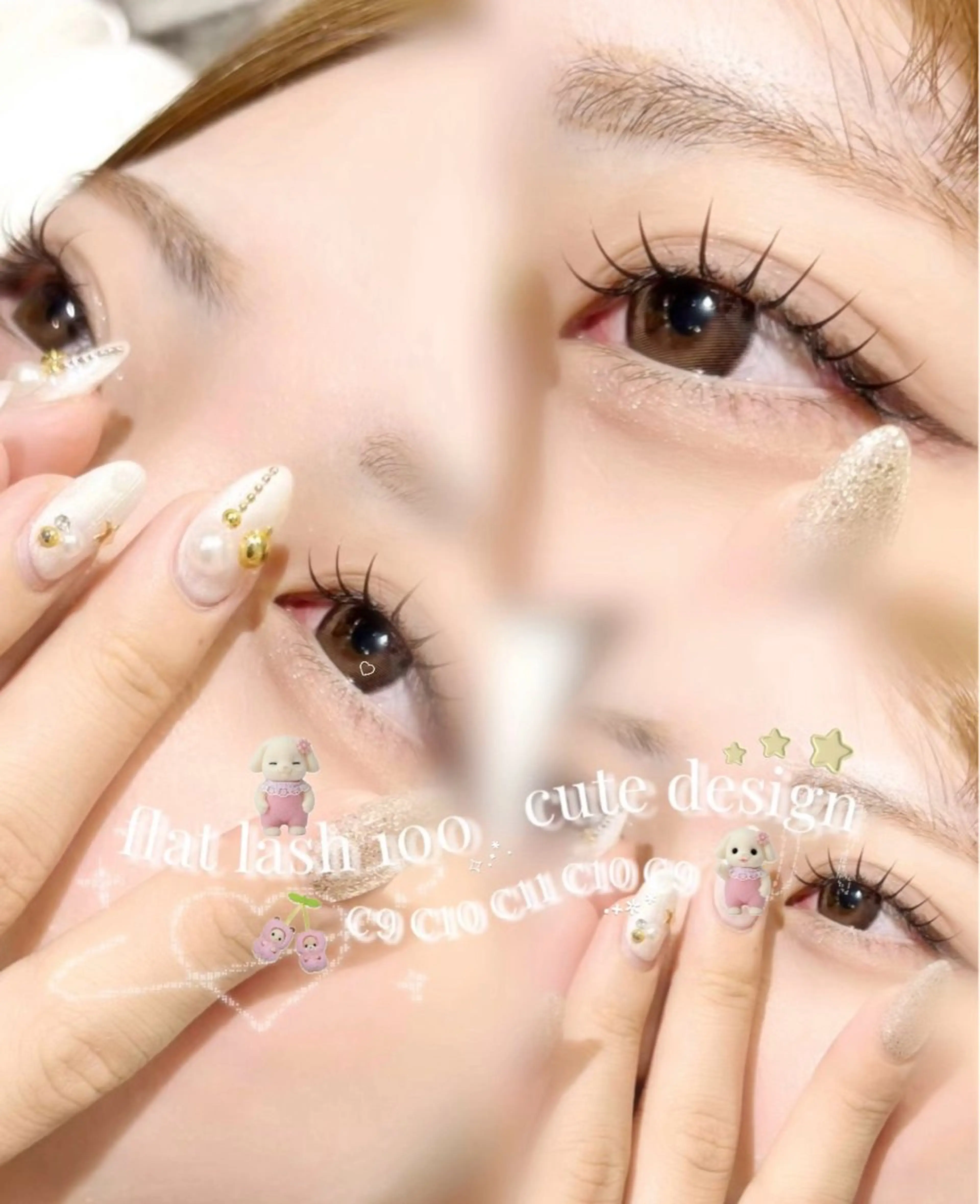 《マツエク+眉スタイリング》フラットラッシュ80本+アイブロウスタイリングの写真