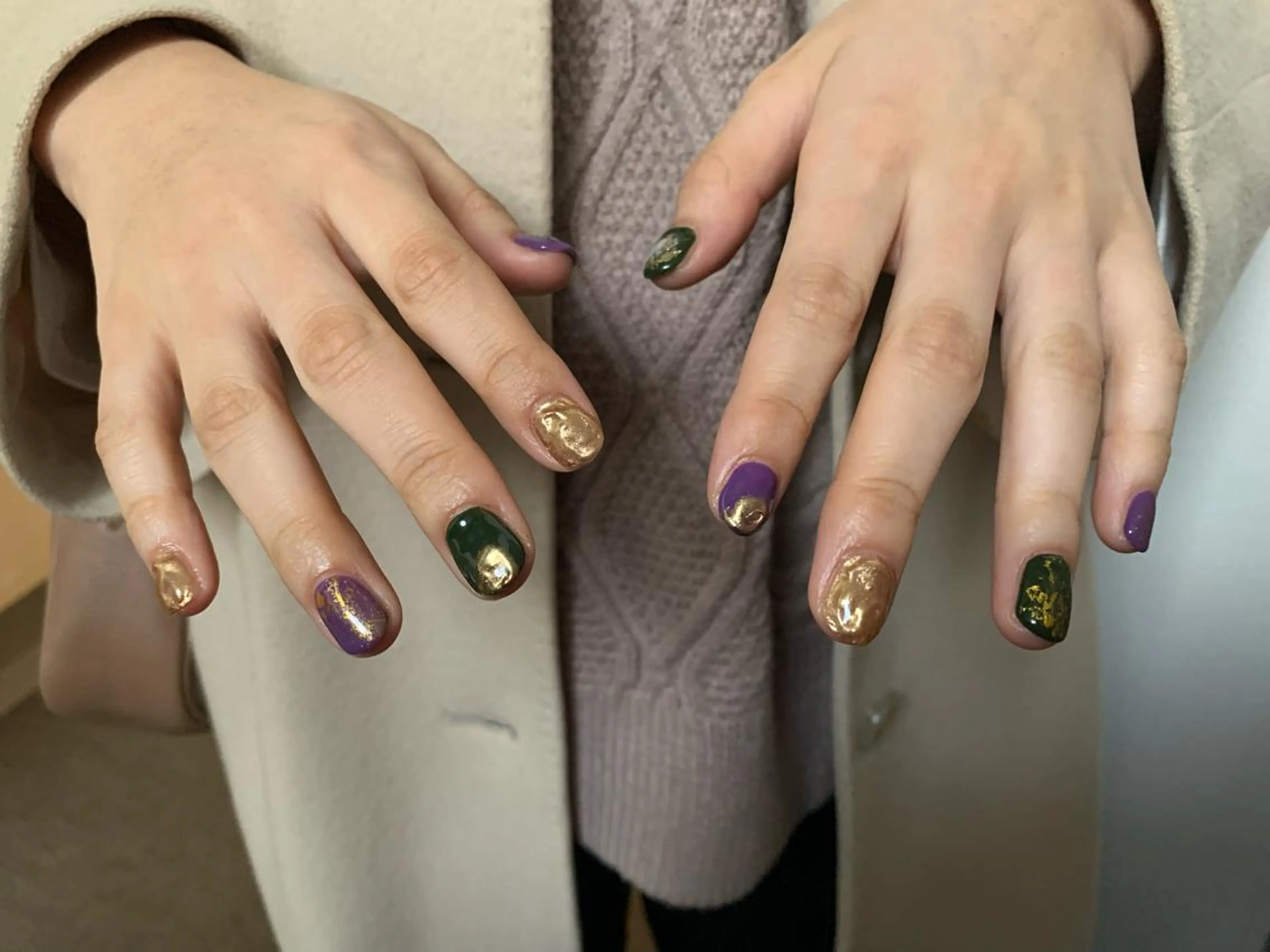 ネイル 成人式 持ち込み マキノ ユイのネイルデザイン