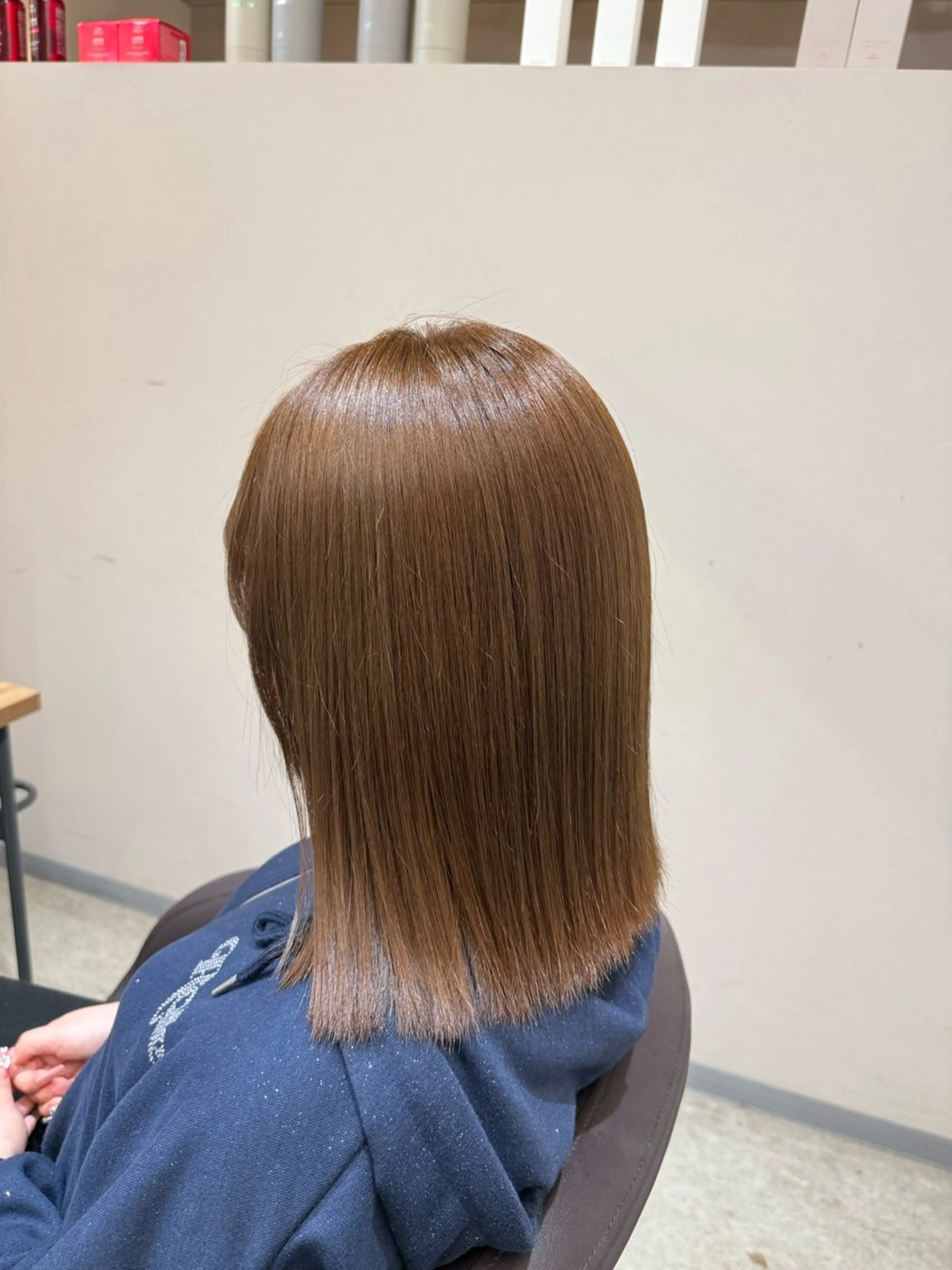 セミロング ヘアカラー 透明感カラー🫧 🍒久留米美容室のヘアスタイル