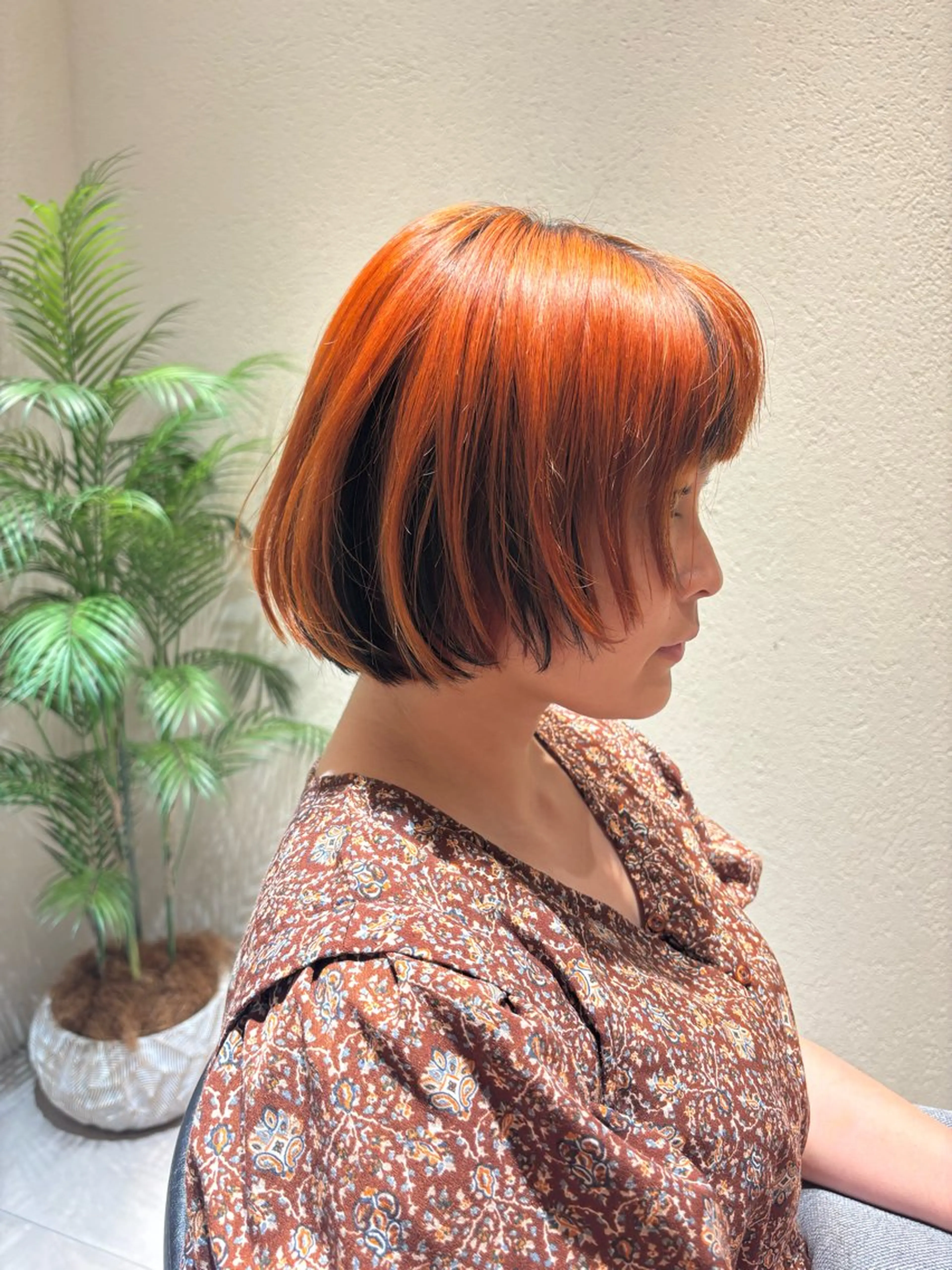 ミディアム カット ヘアカラー ボブ/艶カラー Rako.のヘアスタイル