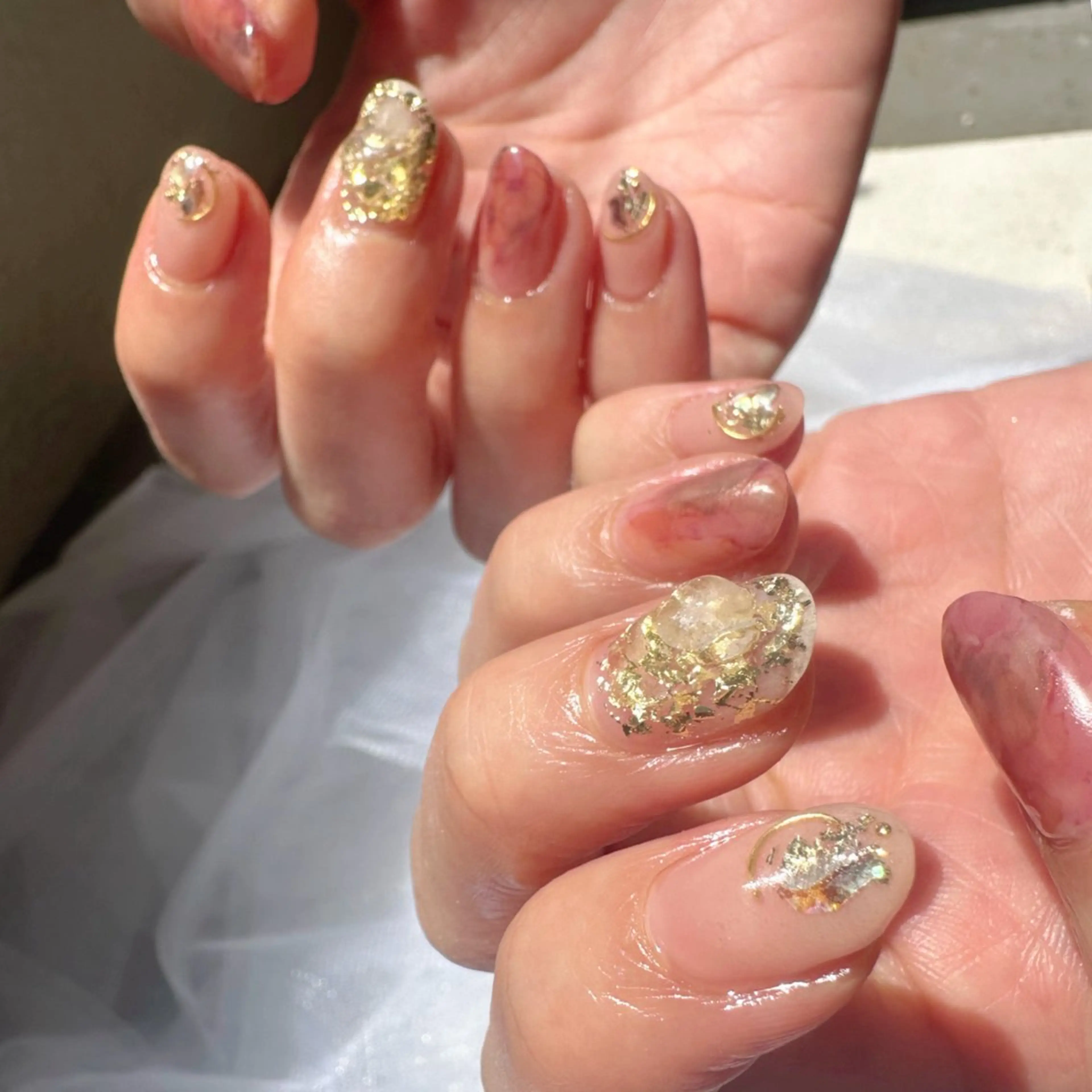 ネイル アートネイル クリアネイル 氷ネイル・うるうるネイル 韓国ネイル ニュアンスネイル 🪞KAPE NAIL 🪞のネイルデザイン