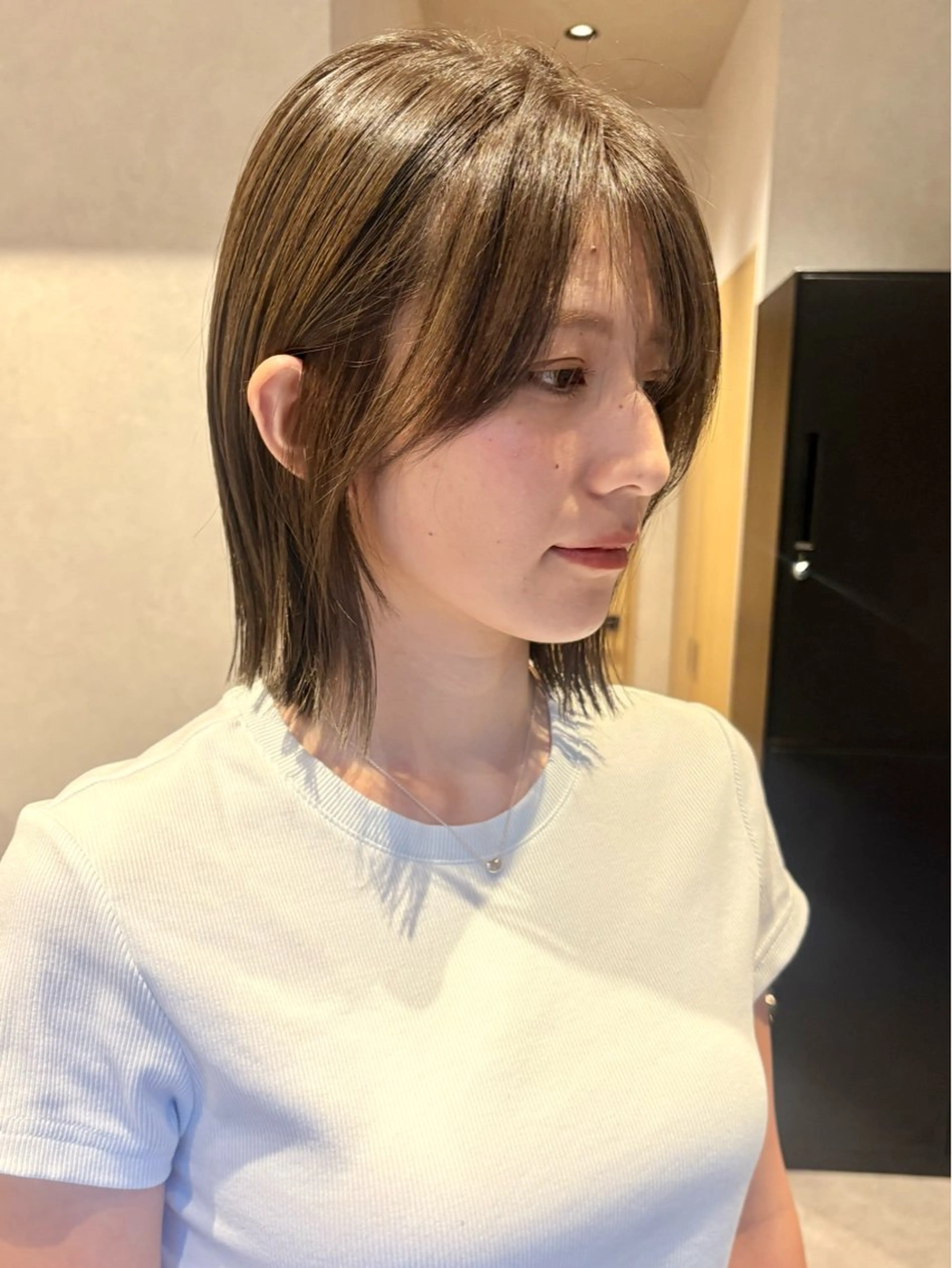 ショート 切りっぱなしボブ アッシュ アッシュグレー アッシュグレージュ ボブ カット ヘアカラー トリートメント 【ボブ/個室サロン】 癒し空間mimuraのヘアスタイル