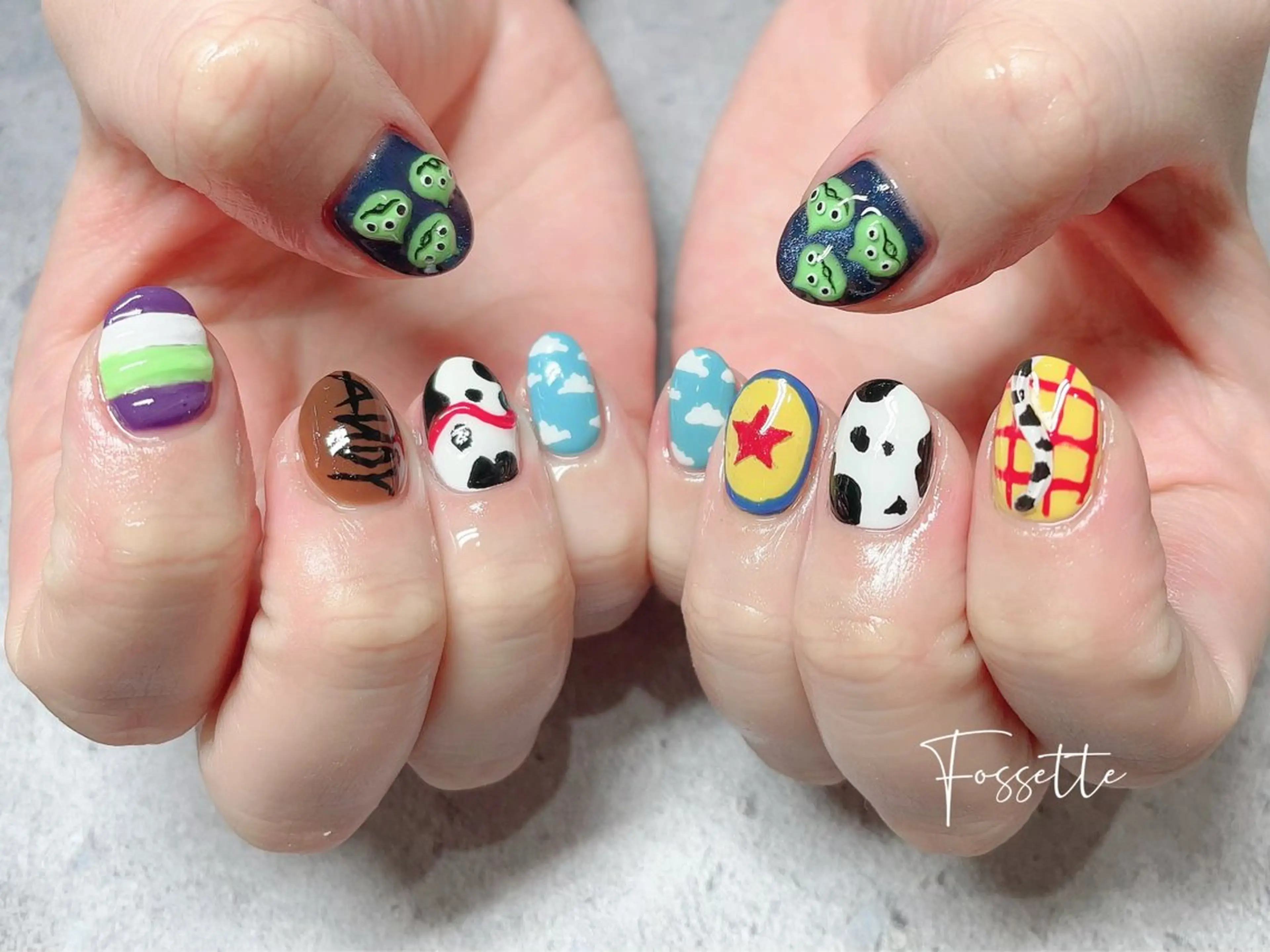 ネイル アニマル柄 ぷっくりネイル ハンドネイル nailsalon Fossetteのネイルデザイン