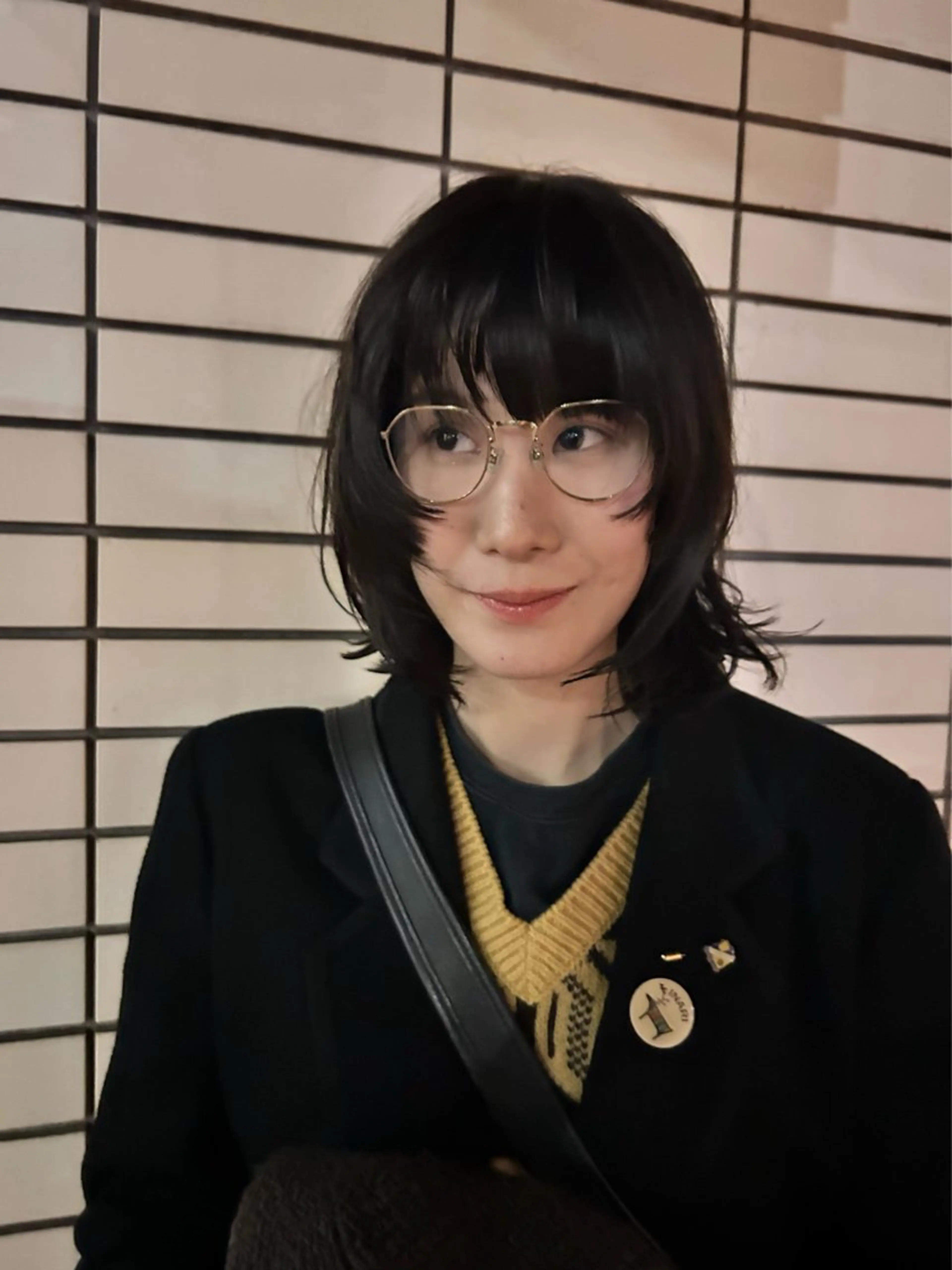 ミディアム カラー デザインカット/ パーマ/nanaのヘアスタイル