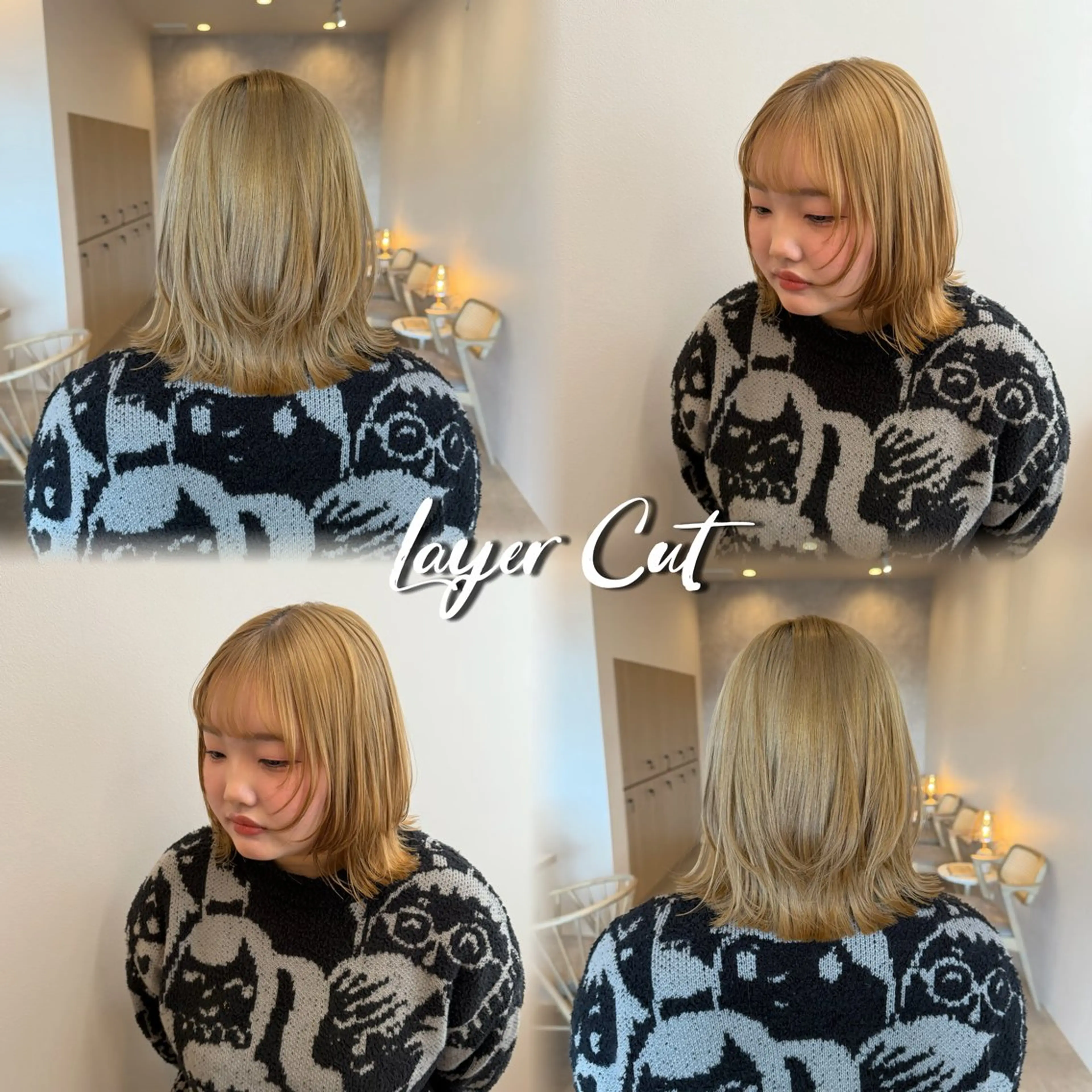 ミディアム りん/ハイトーン💖 🌈髪質改善✨️浜松のヘアスタイル