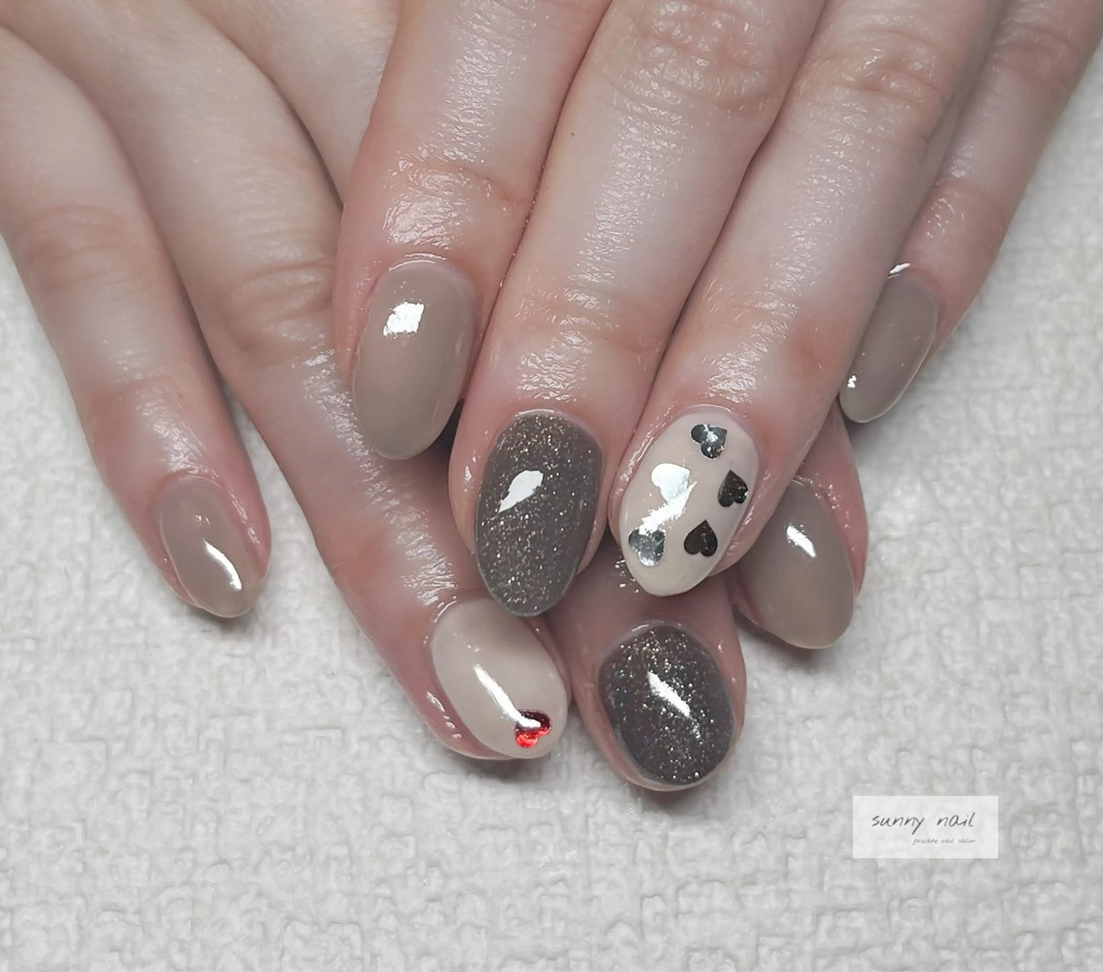 ネイル ハート バレンタイン sunny nailのネイルデザイン