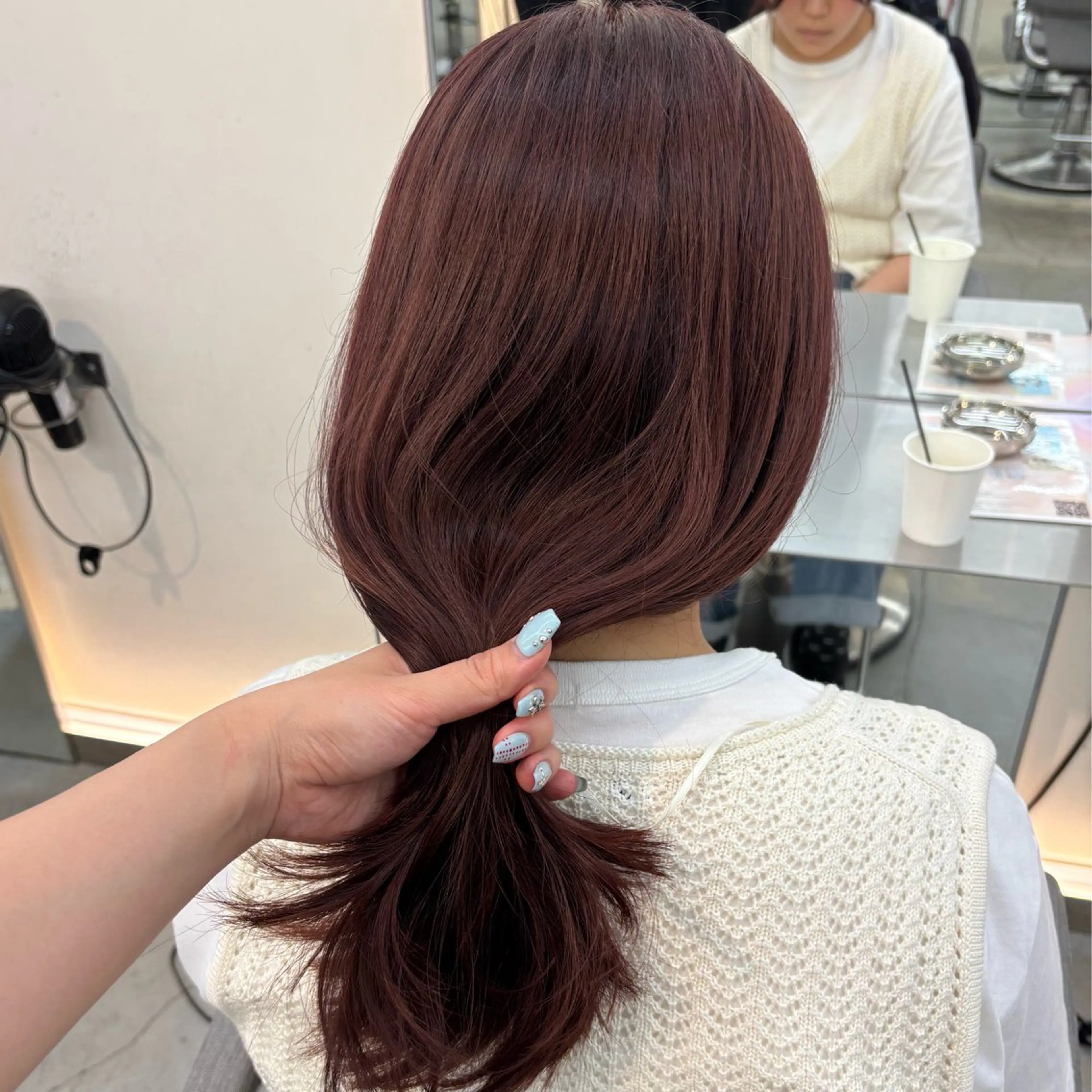 ロング カラー 前髪カット/韓国/ モモカ🎀のヘアスタイル