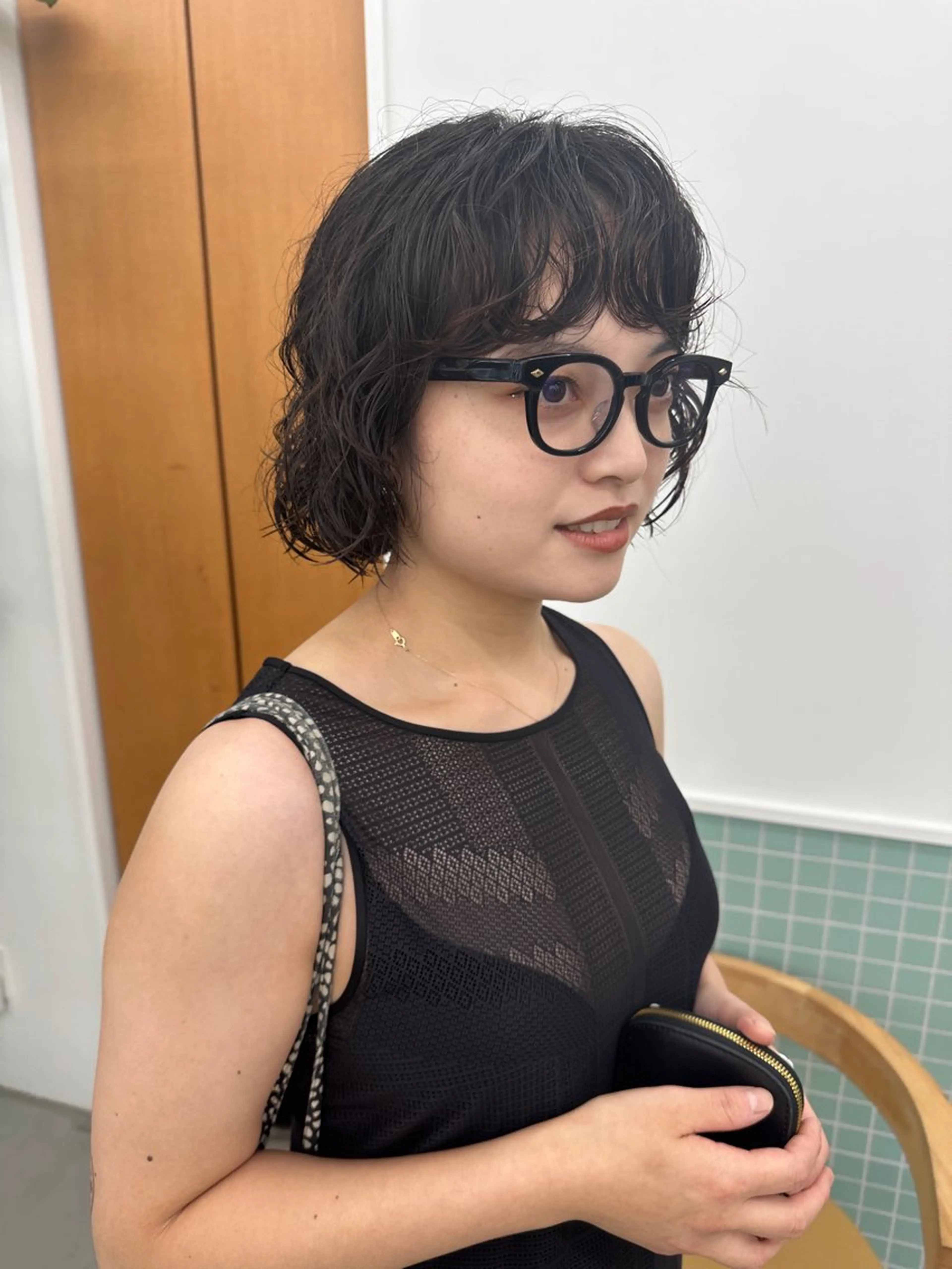 ショート パーマ ボブ カット パーマ トリートメント ボブ/レイヤー/ケア パーマ/リュウタのヘアスタイル