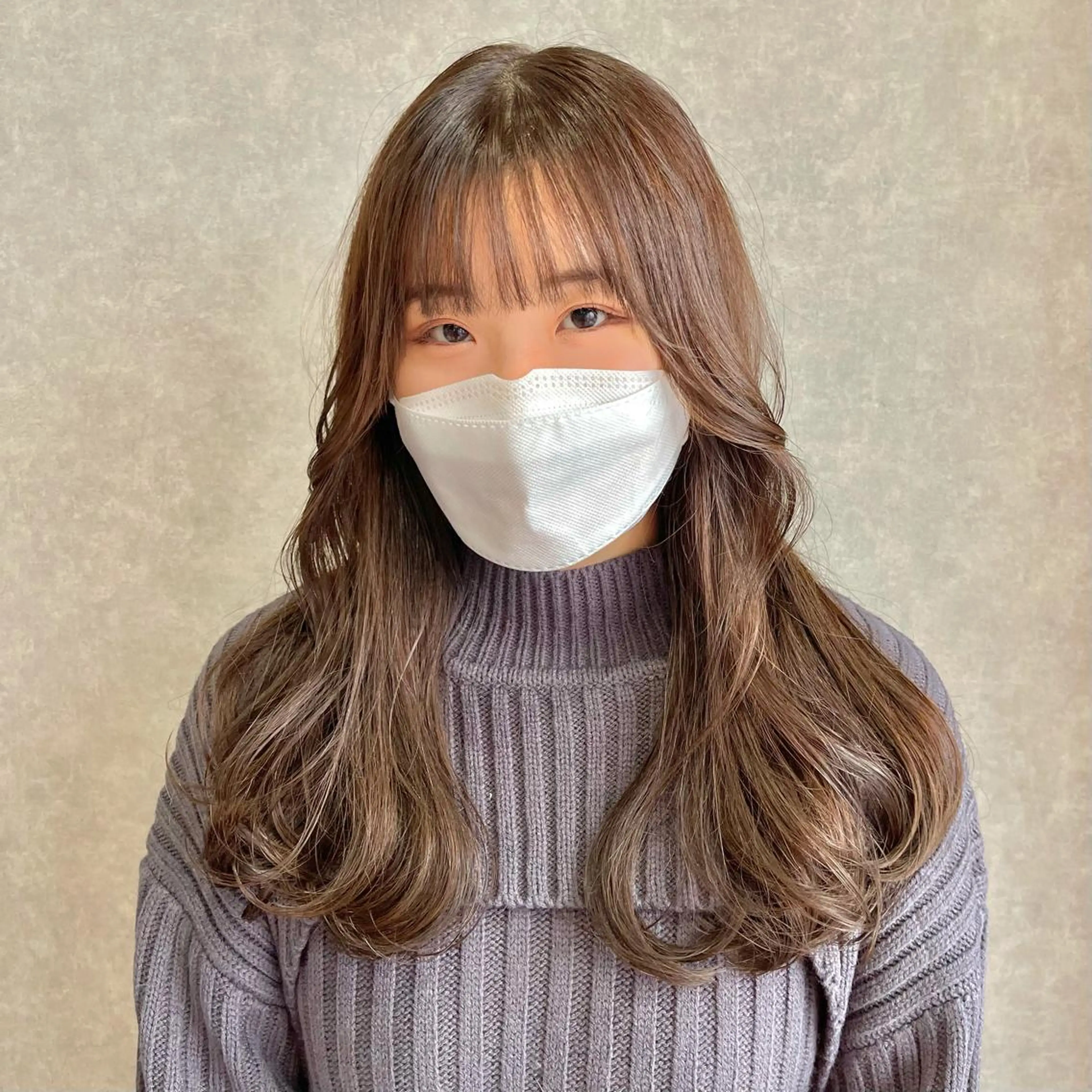 セミロング カラー カット ヘアカラー トリートメント 一ノ瀬 暁のヘアスタイル