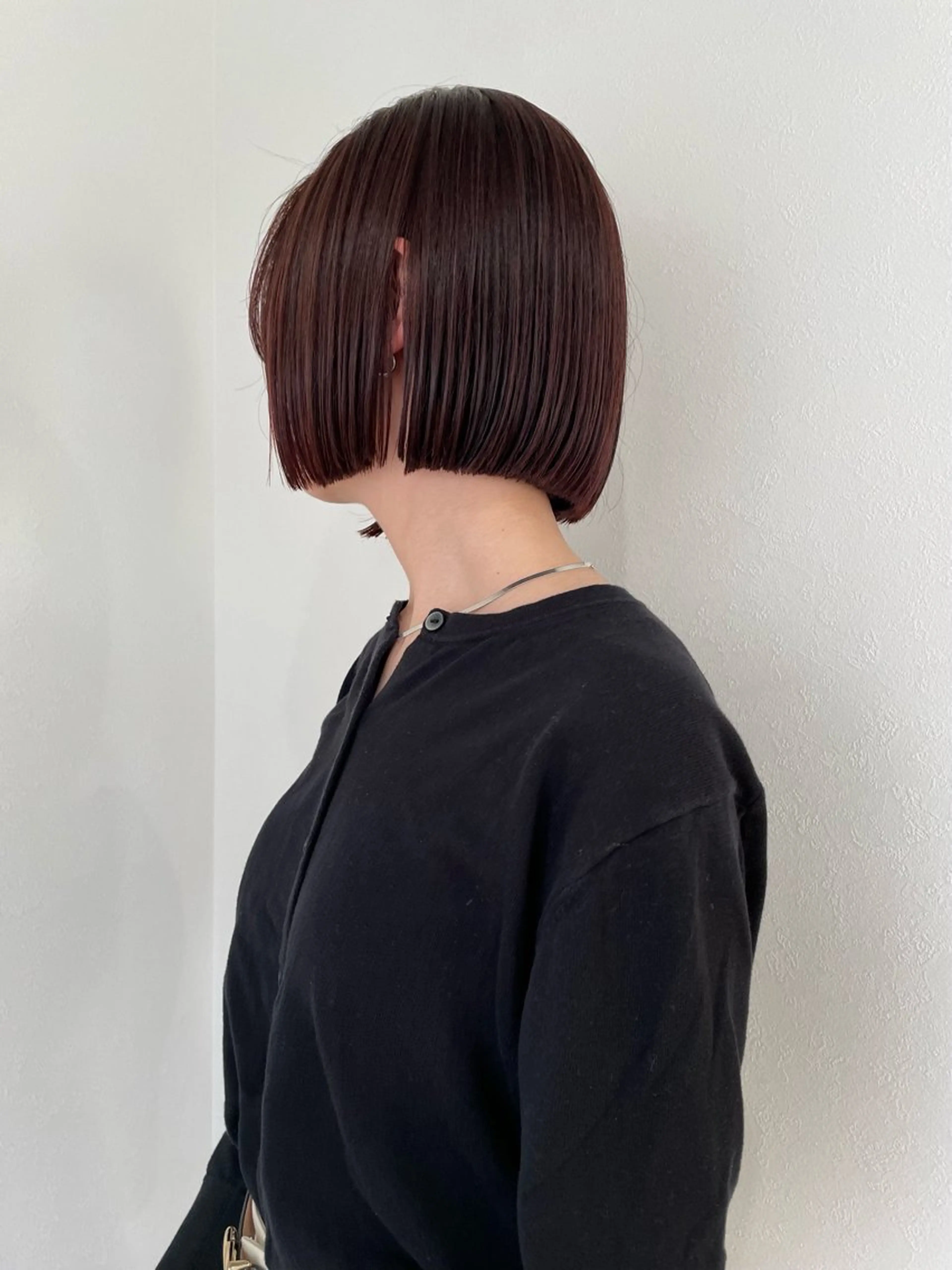 ショート カラー ボルドーカラー ボブ カット ヘアカラー トリートメント 高田 翔平のヘアスタイル