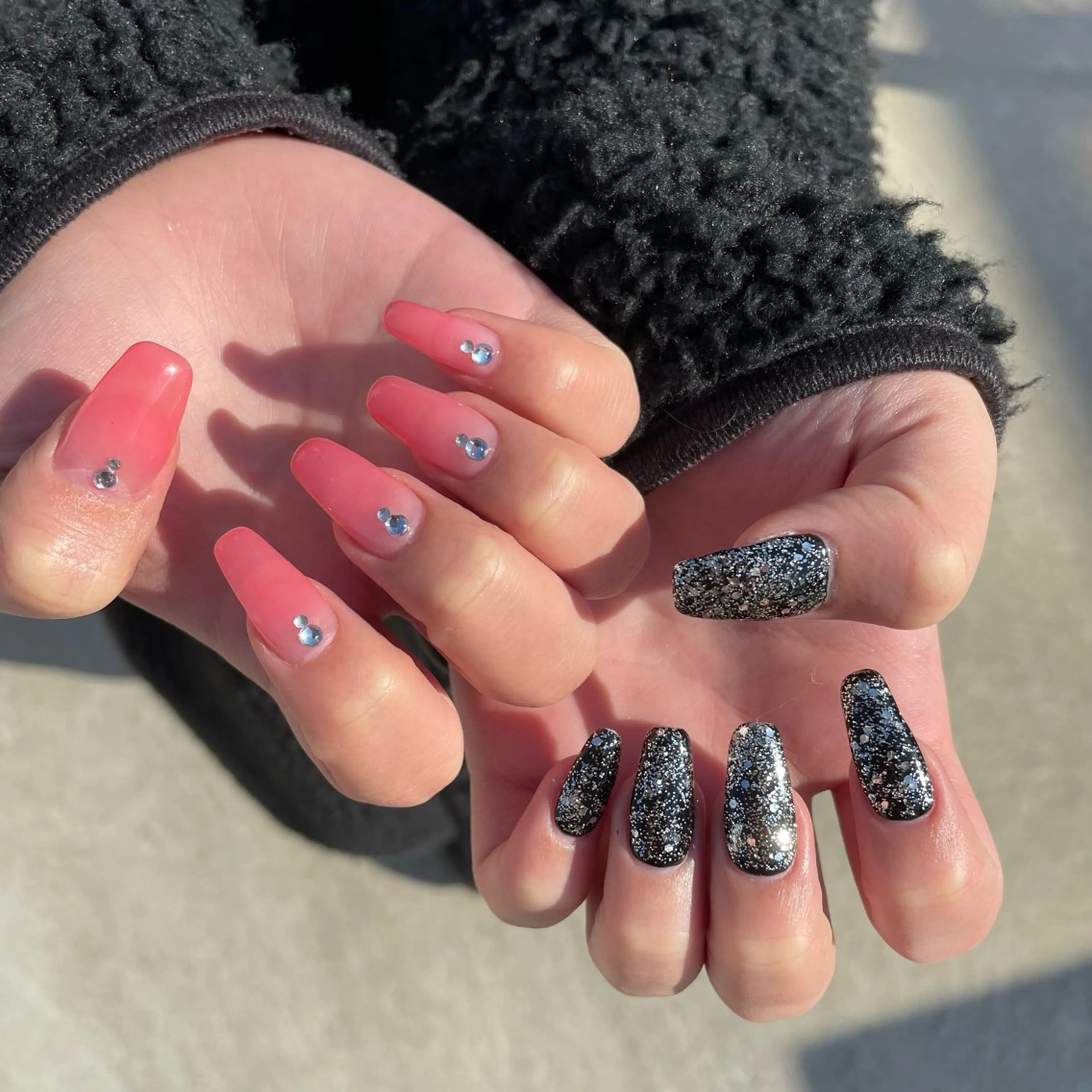 ネイル ラメ(グリッター) ストーンネイル ハンドネイル Sea  nail by emaのネイルデザイン