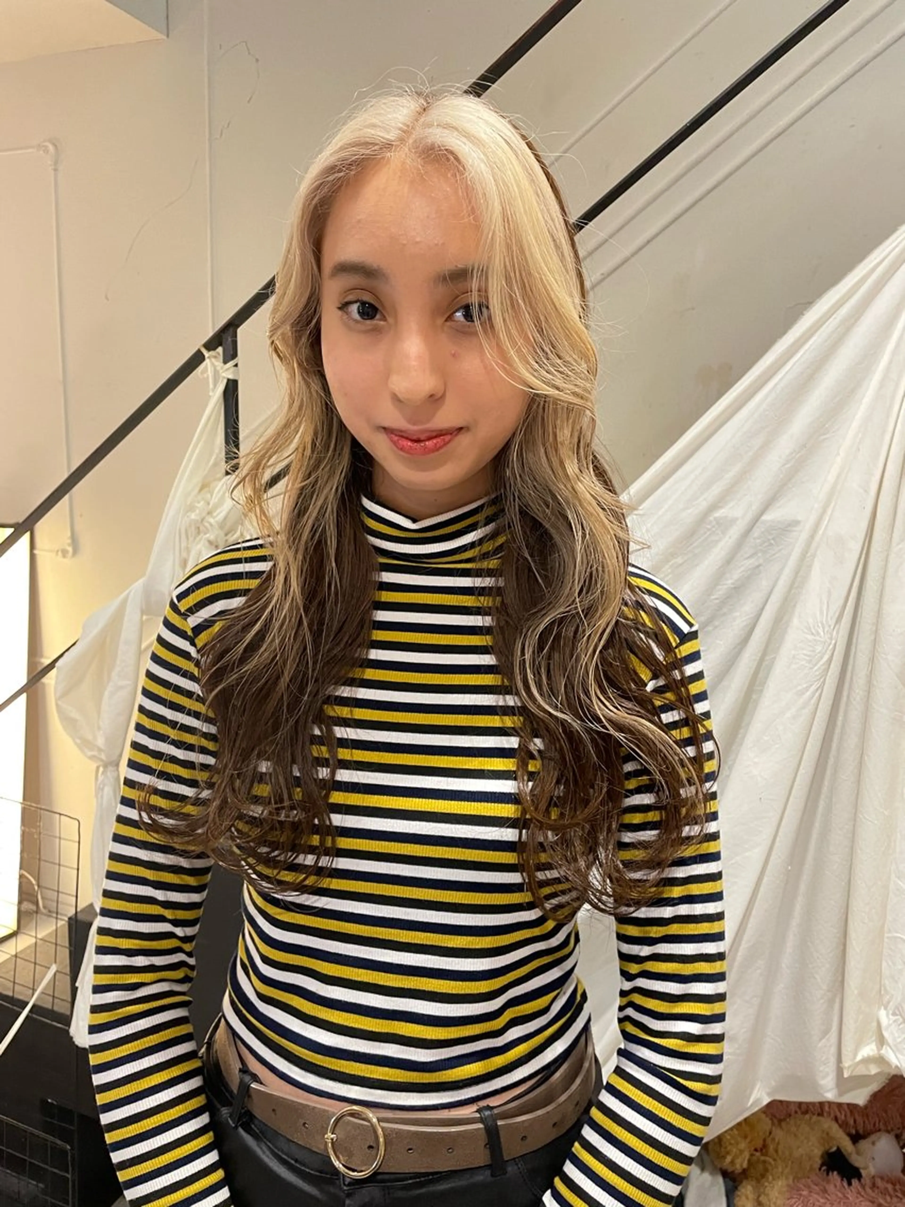 ロング カラー ブラウンカラー ヘアカラー アオキ リノのヘアスタイル