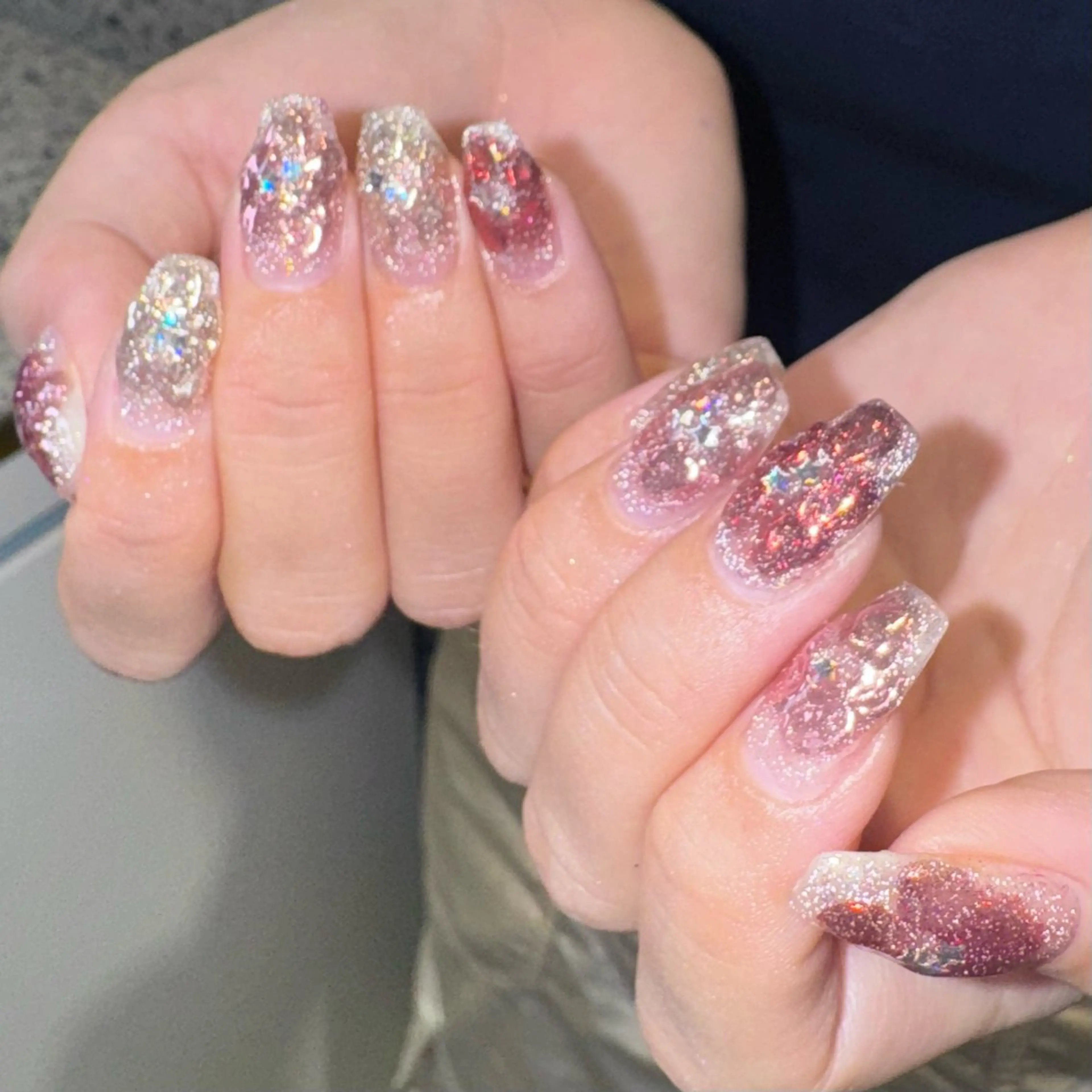 ネイル フラッシュネイル RIEKO🍒 ワンホン♡推しネイルのネイルデザイン